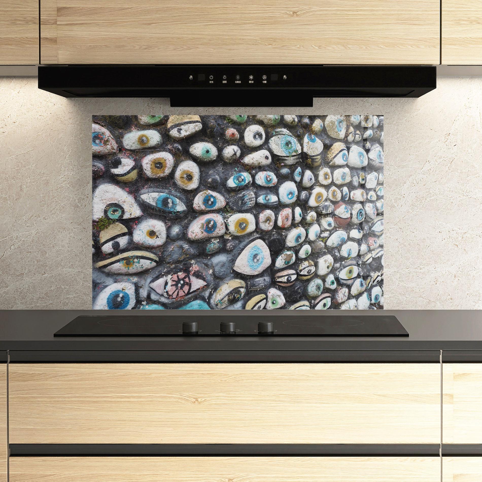 Panou Sticla Bucatarie Eyes On Stones mockup 3