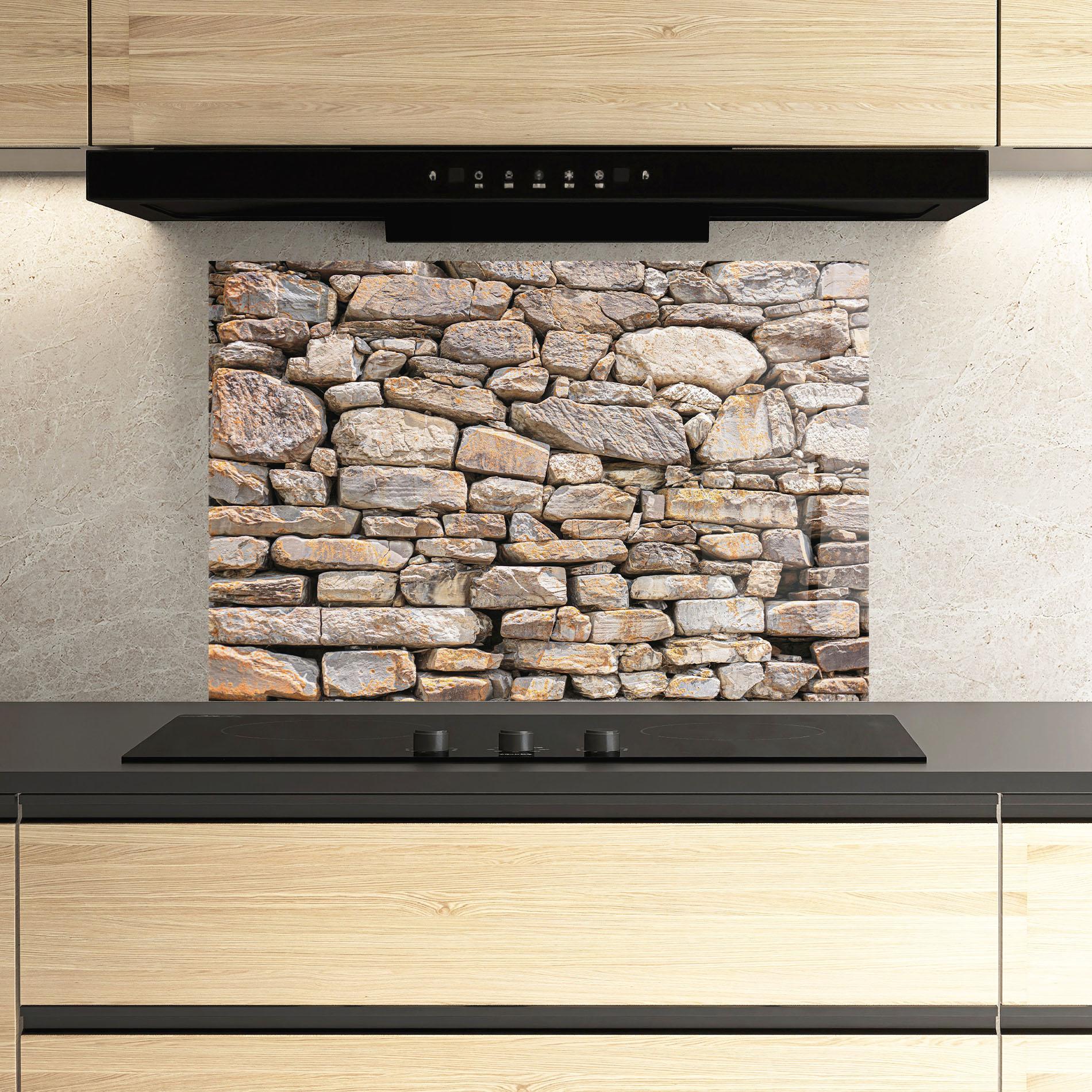 Panou Sticla Bucatarie Rough Stones mockup 3