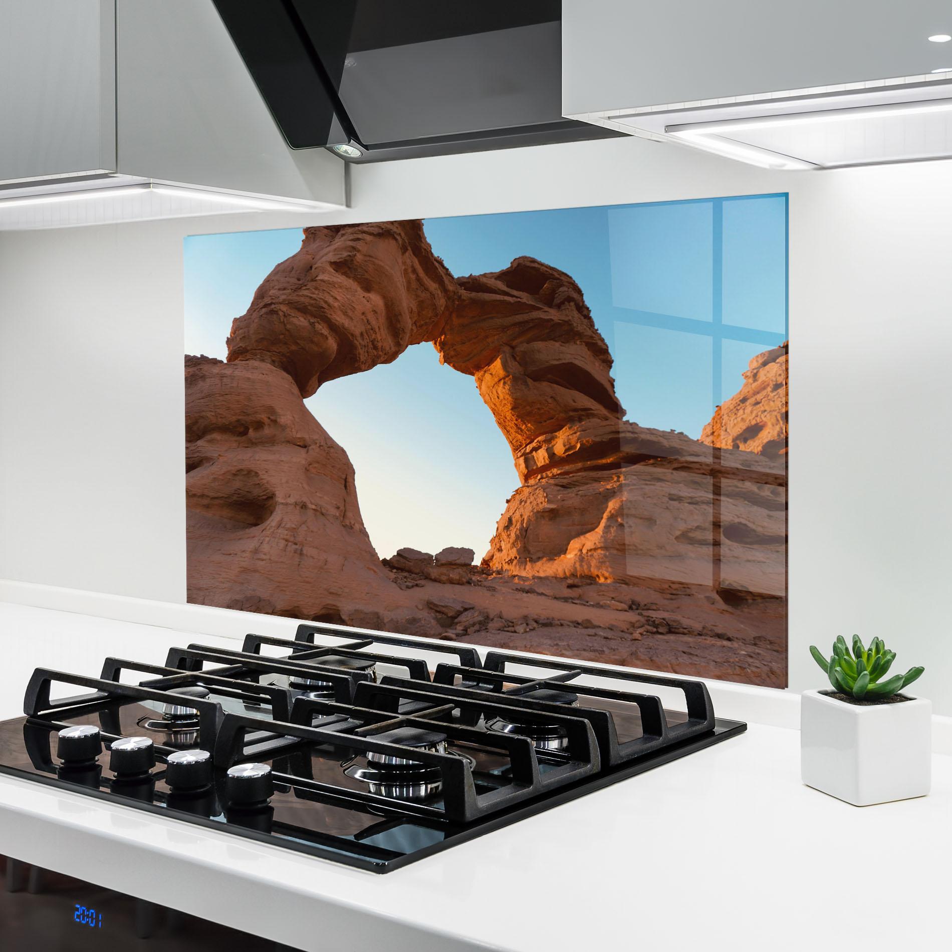 Panou Sticla Bucatarie Arcade In Desert mockup 6