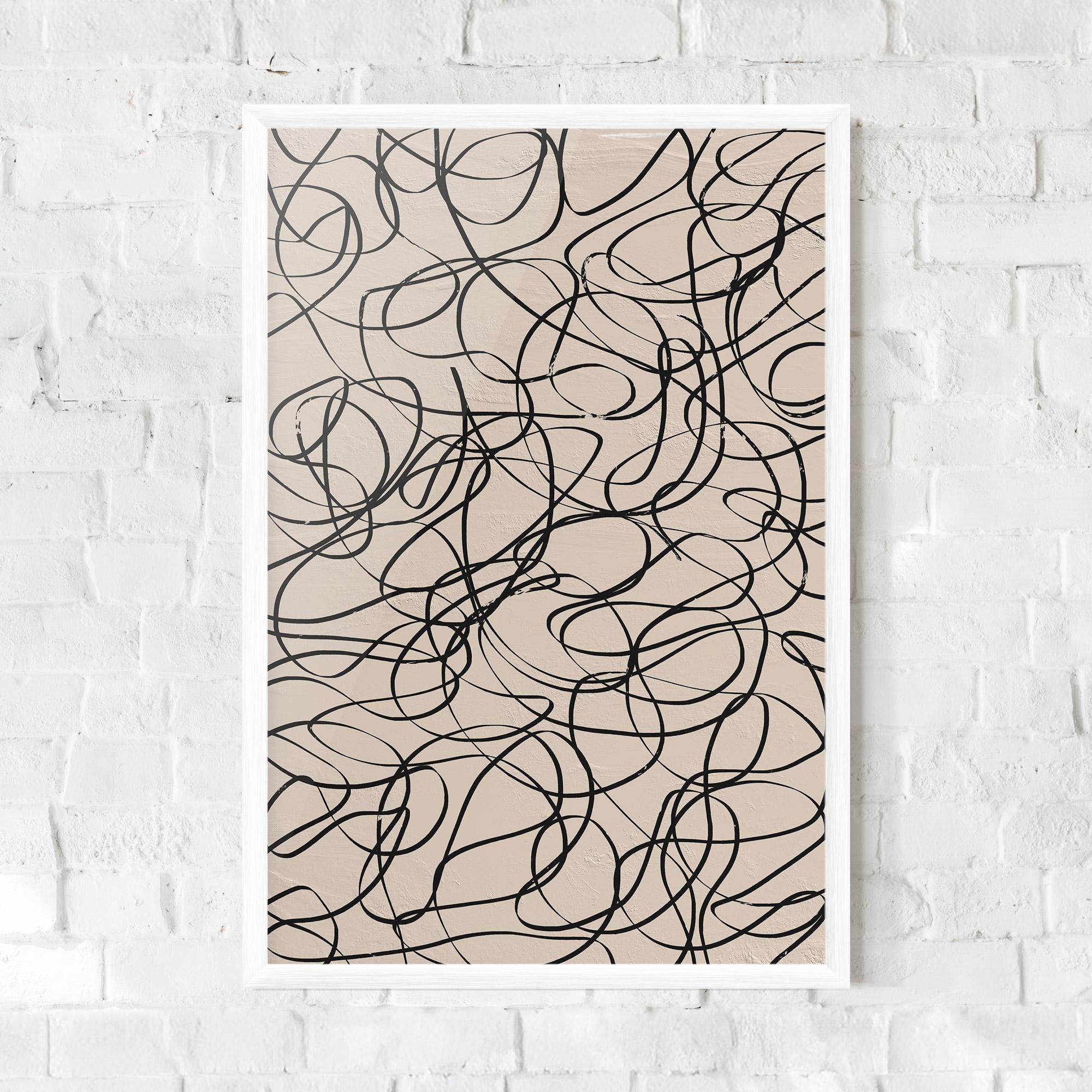 Poster Înrămat Hand Painted Pattern mockup 0