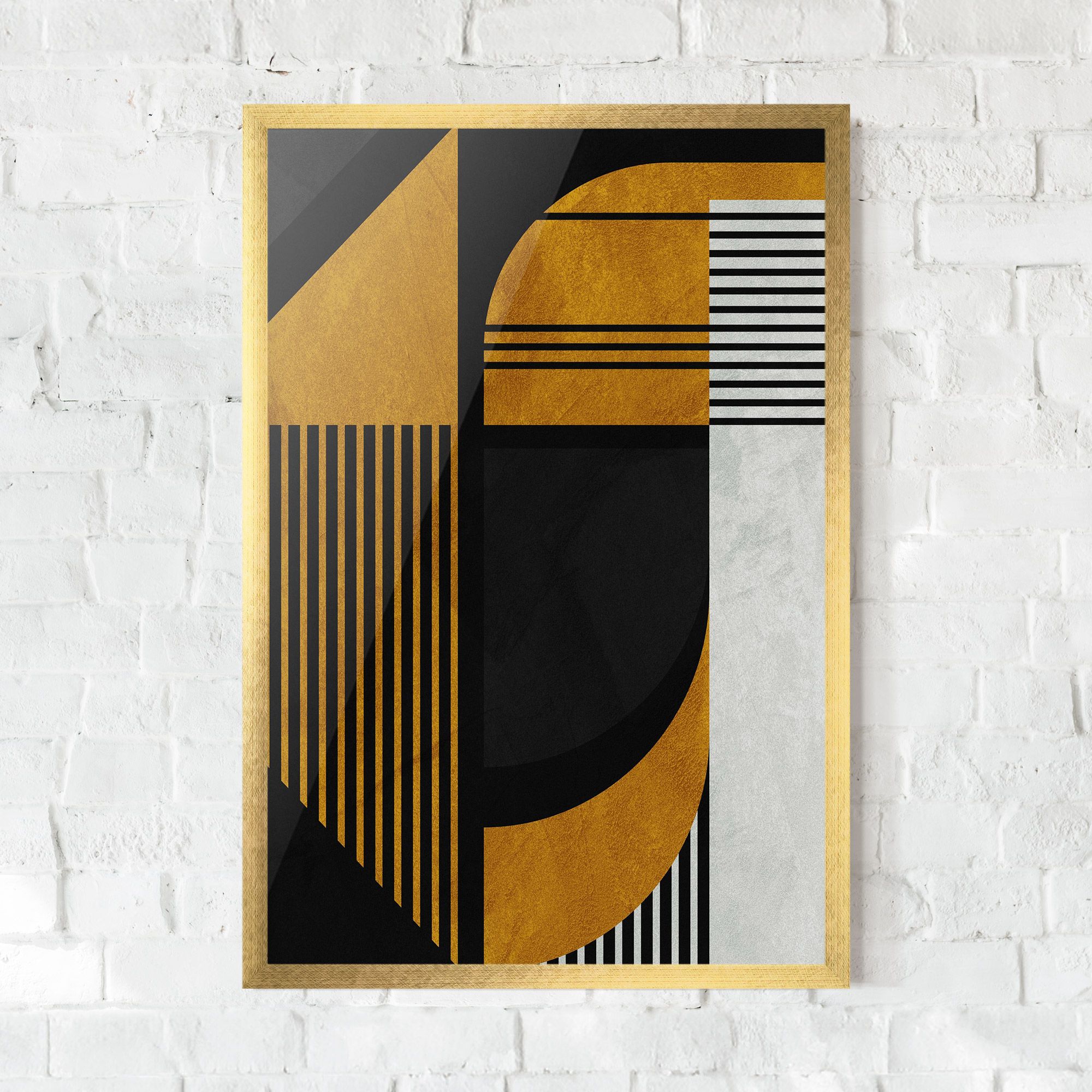 Black Lines On Gold mockup 0