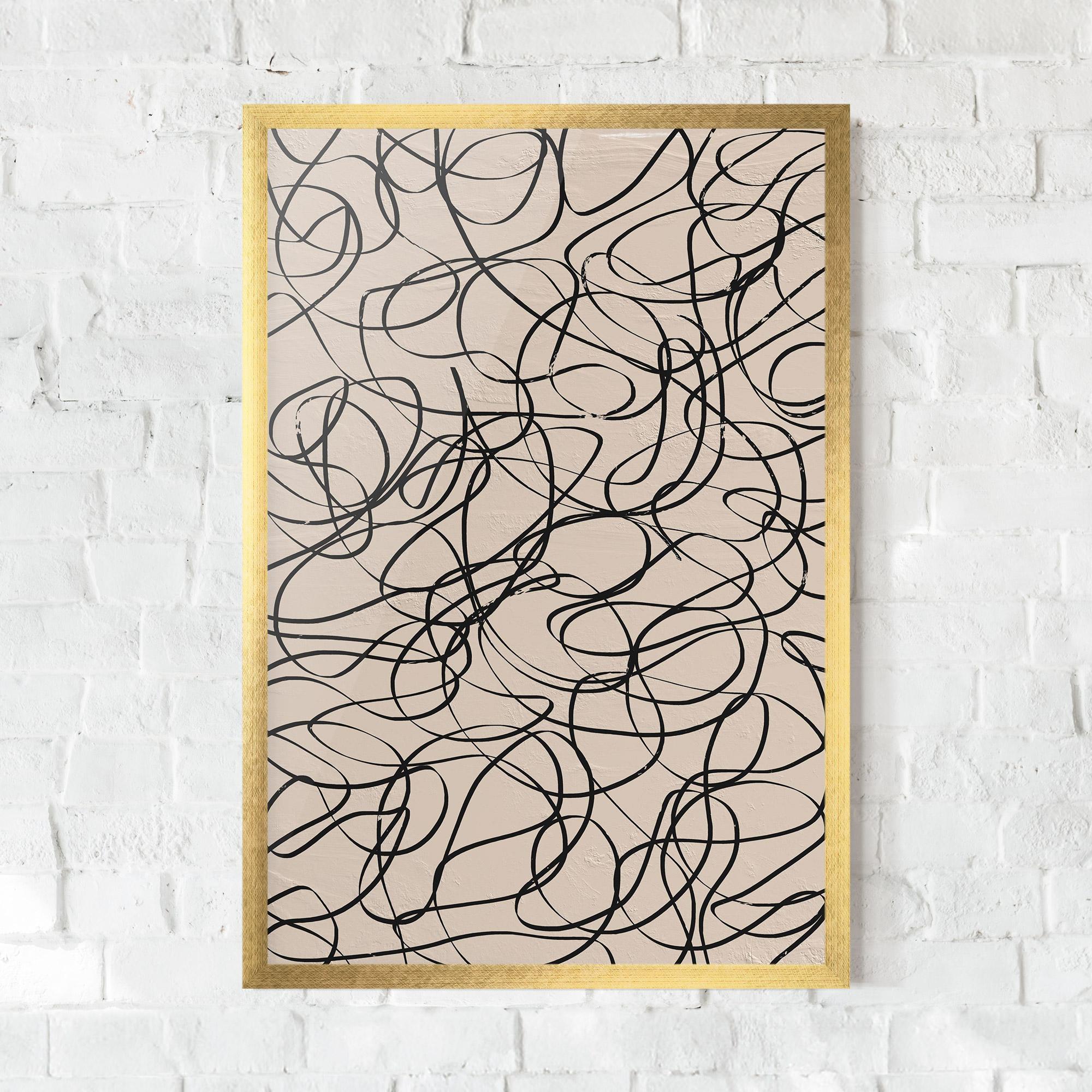 Poster Înrămat Hand Painted Pattern mockup 0