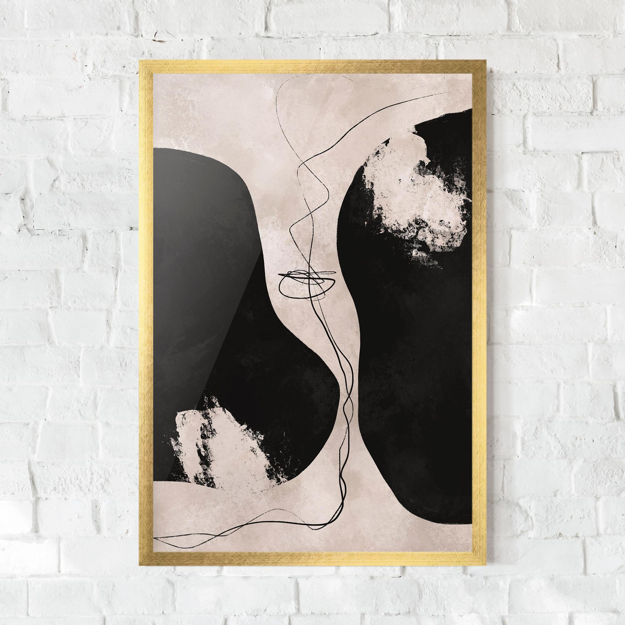 Poster Înrămat Modern Brushstrokes mockup 0