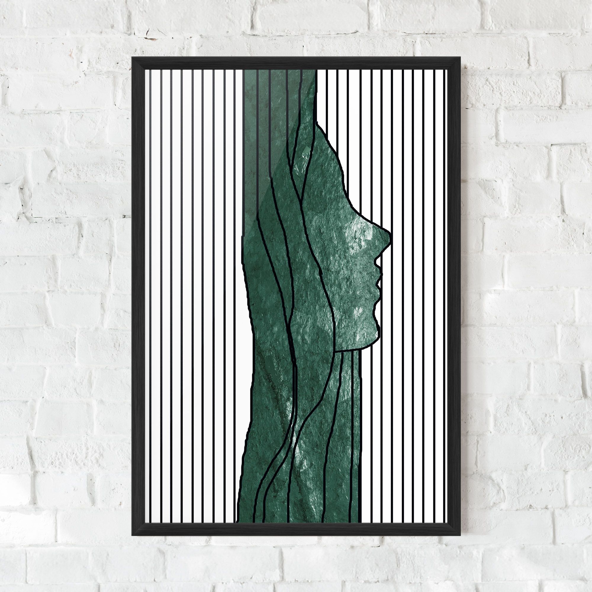 Abstract Green Face mockup 0