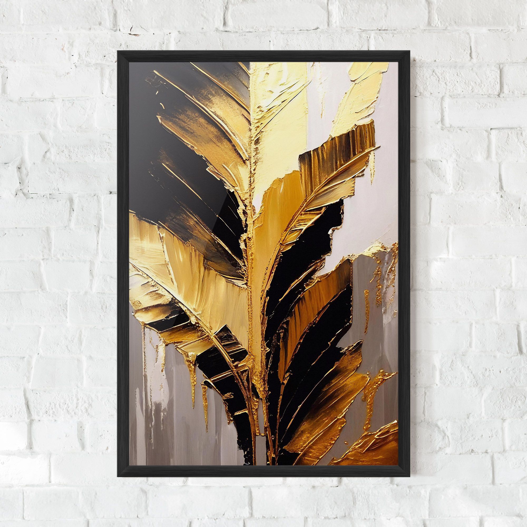 Balck With Gold Leafs mockup 0