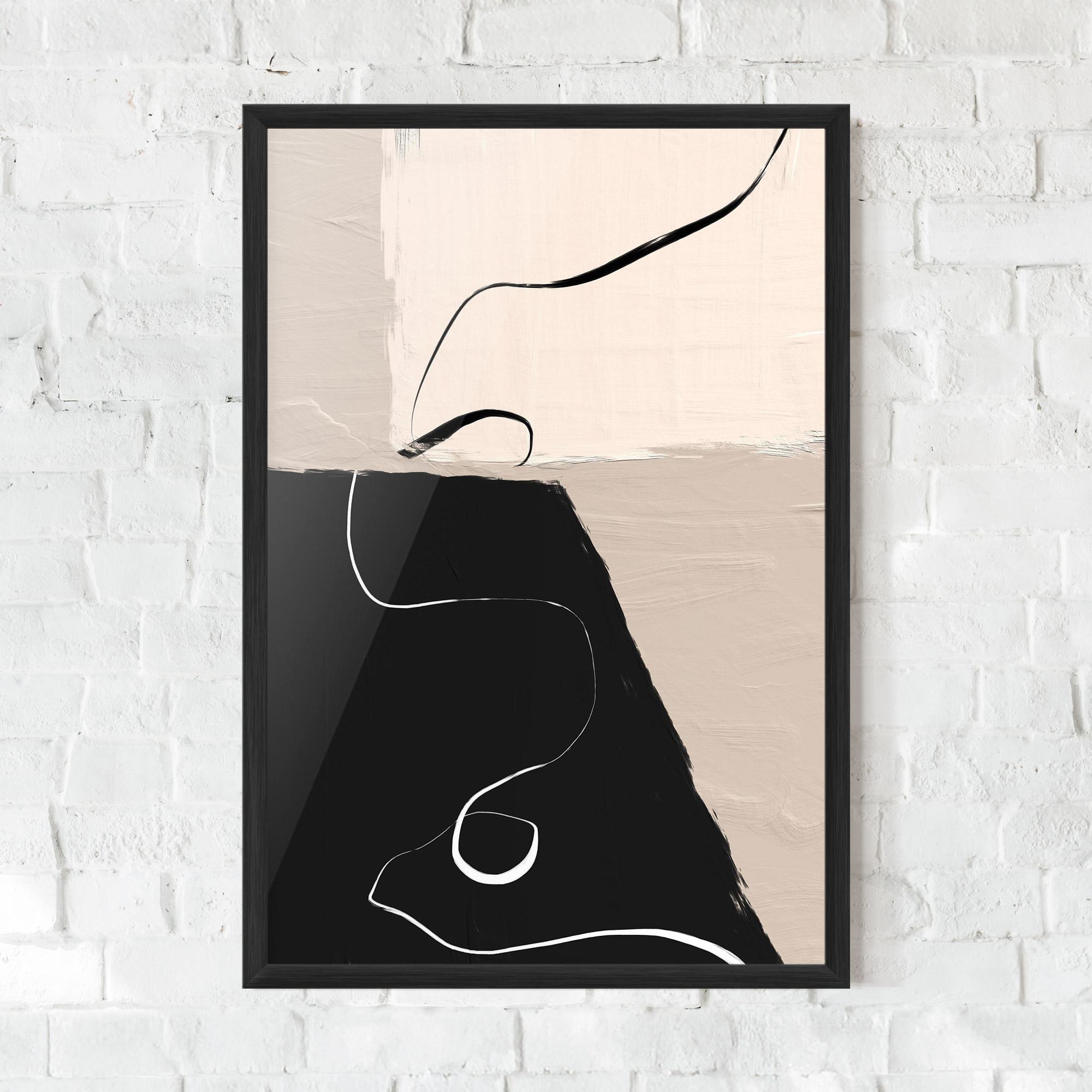 Poster Înrămat Black Brushstrokes mockup 0