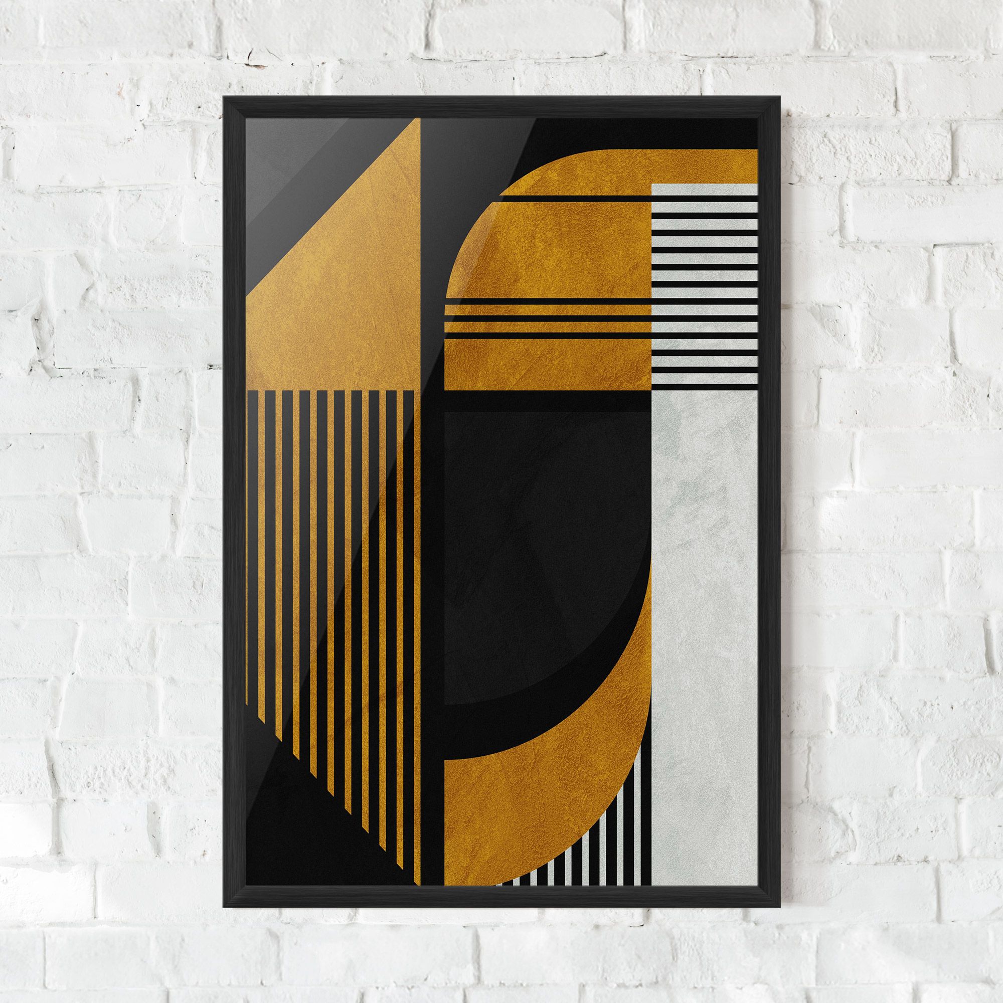 Black Lines On Gold mockup 0