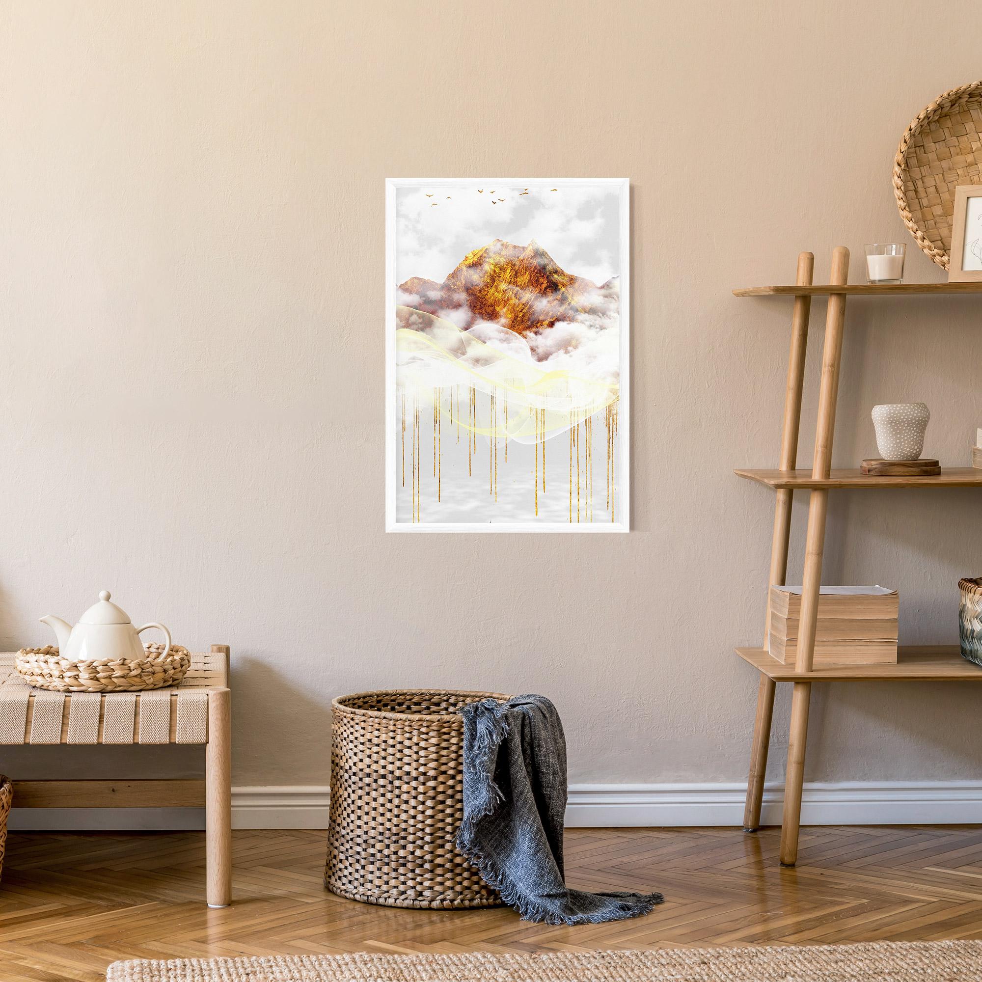 Poster Înrămat Abstract Golden Landscape 3 mockup 9