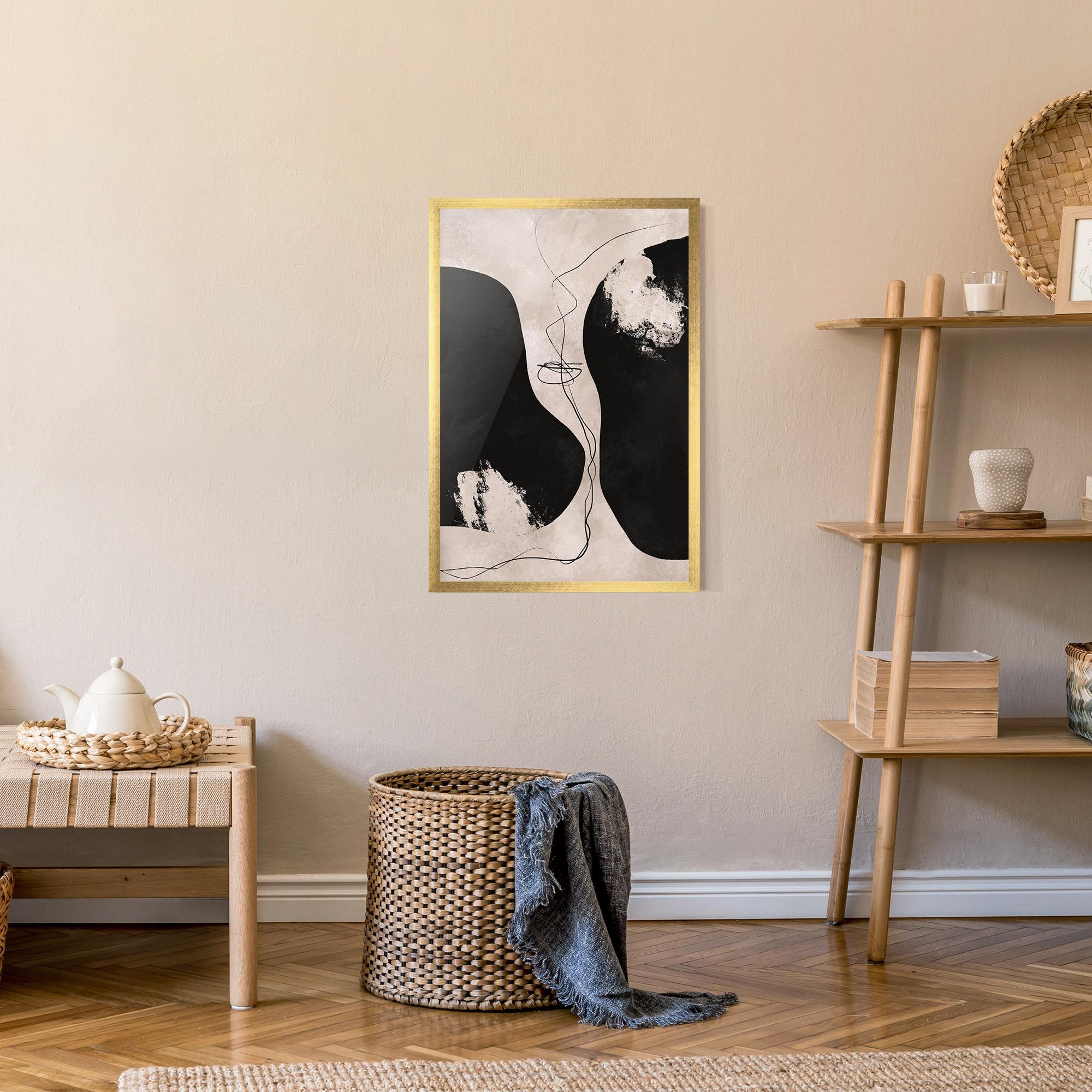 Poster Înrămat Modern Brushstrokes mockup 9