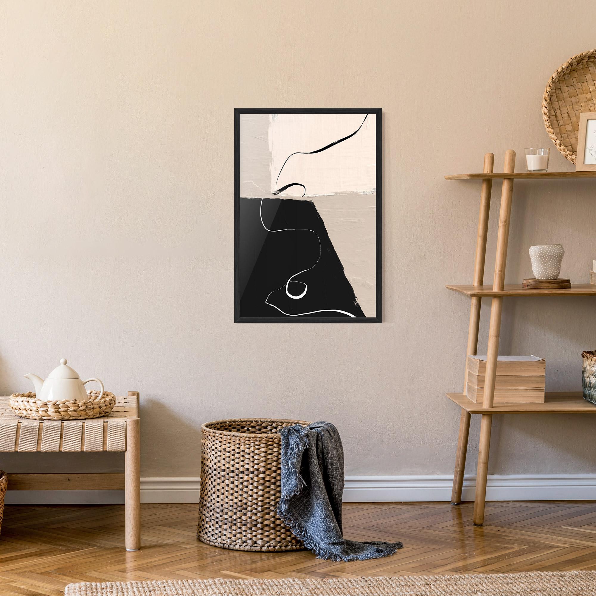 Poster Înrămat Black Brushstrokes mockup 9