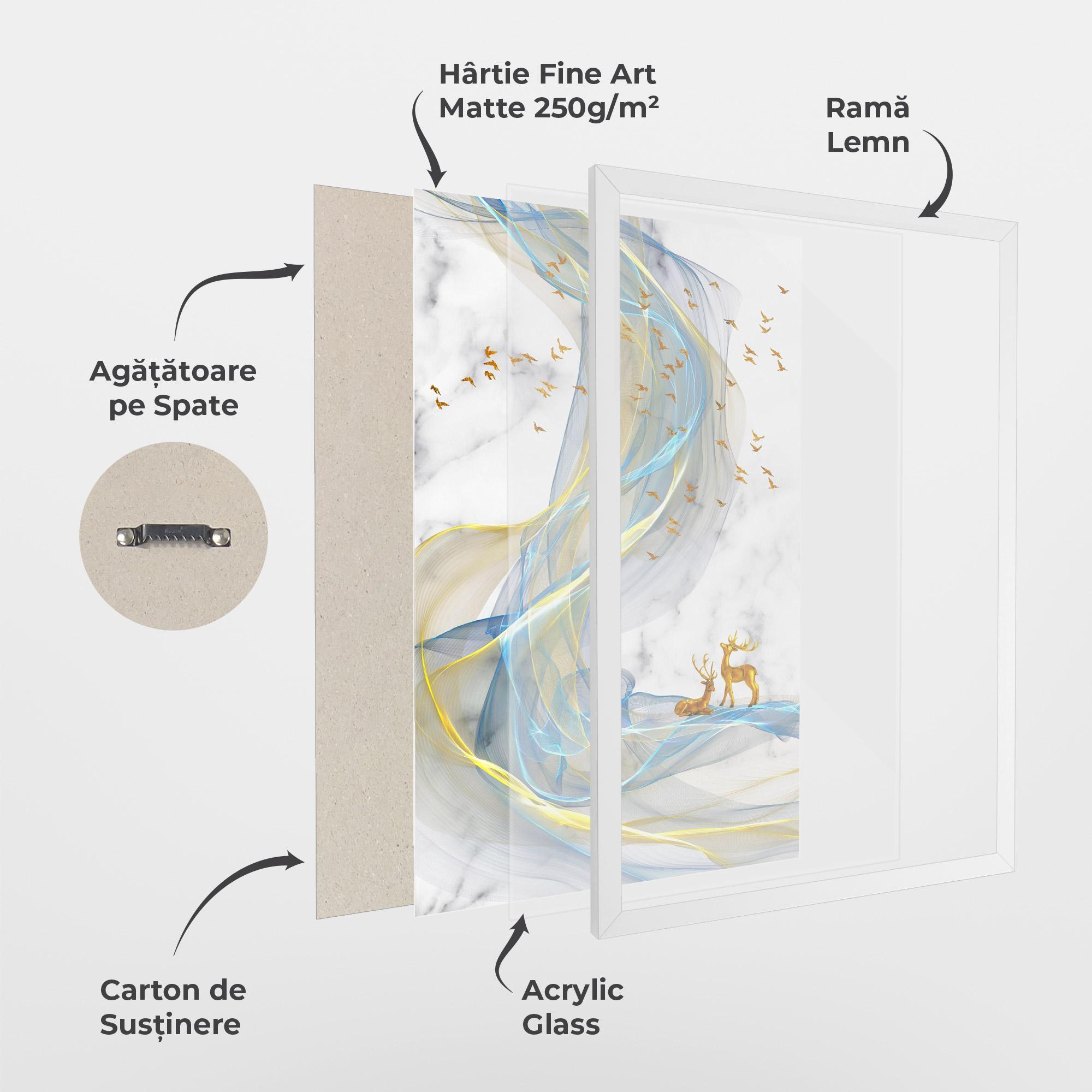 Poster Înrămat Abstract Golden Landscape 2 mockup 1