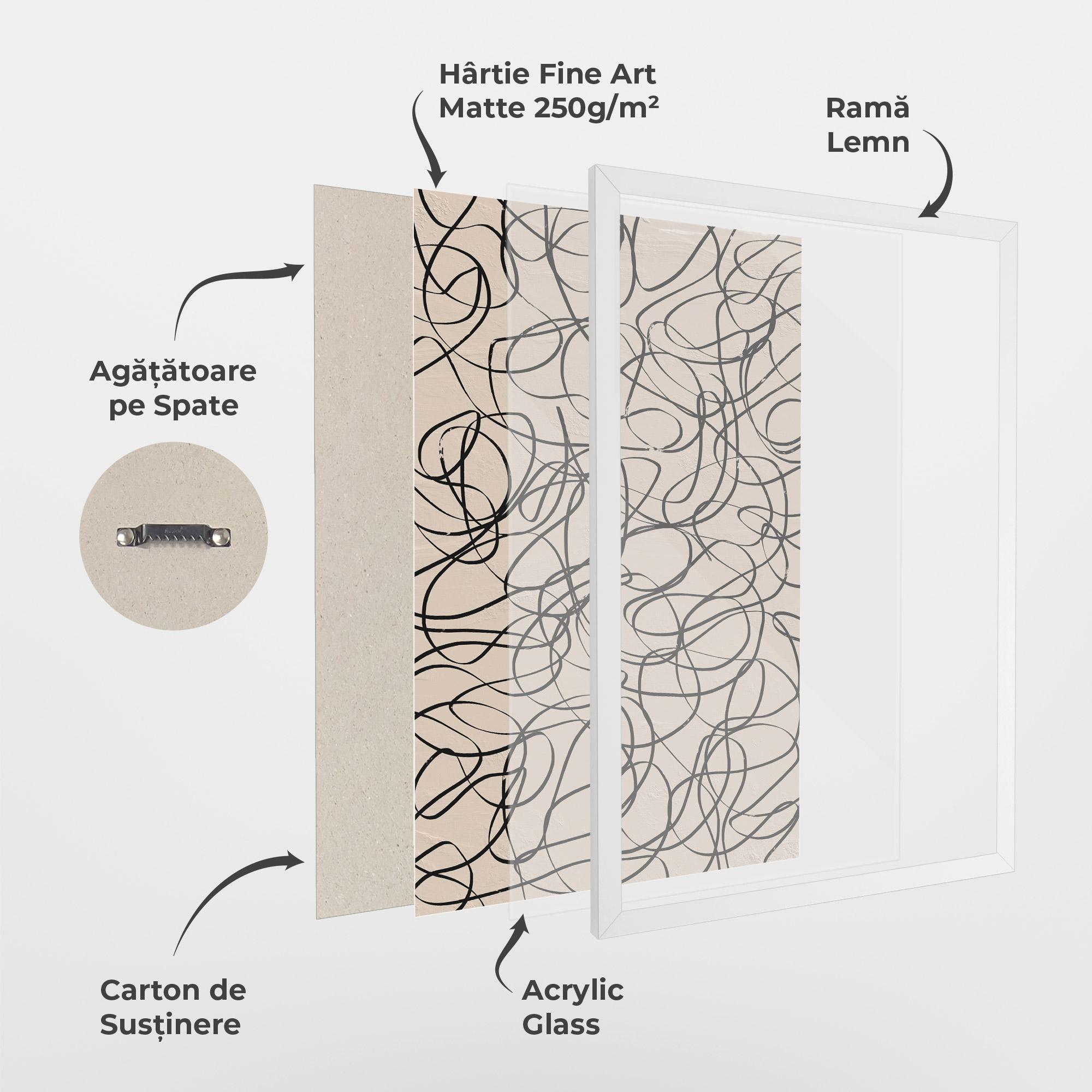 Poster Înrămat Hand Painted Pattern mockup 1