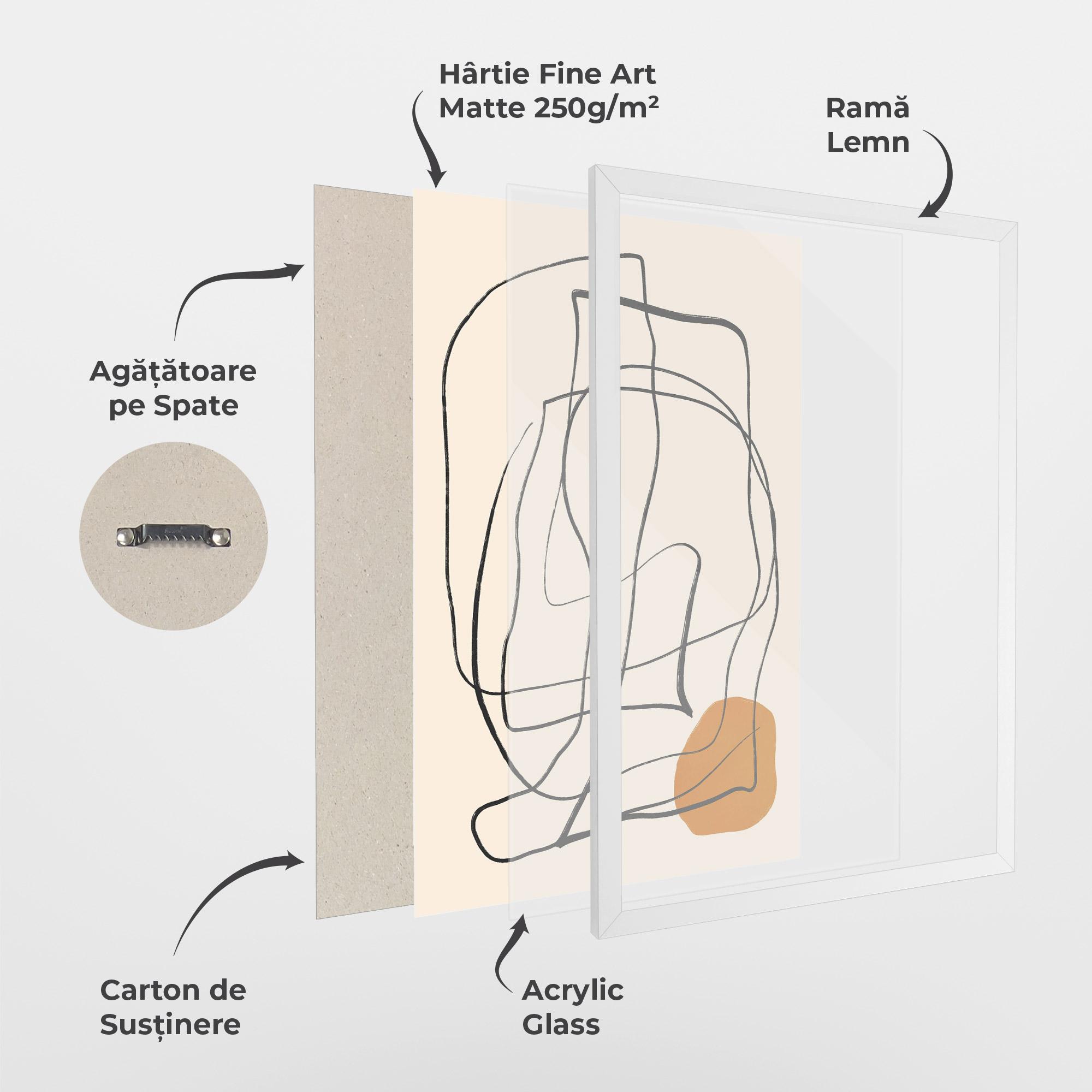 Poster Înrămat Handdrawn Lines mockup 1