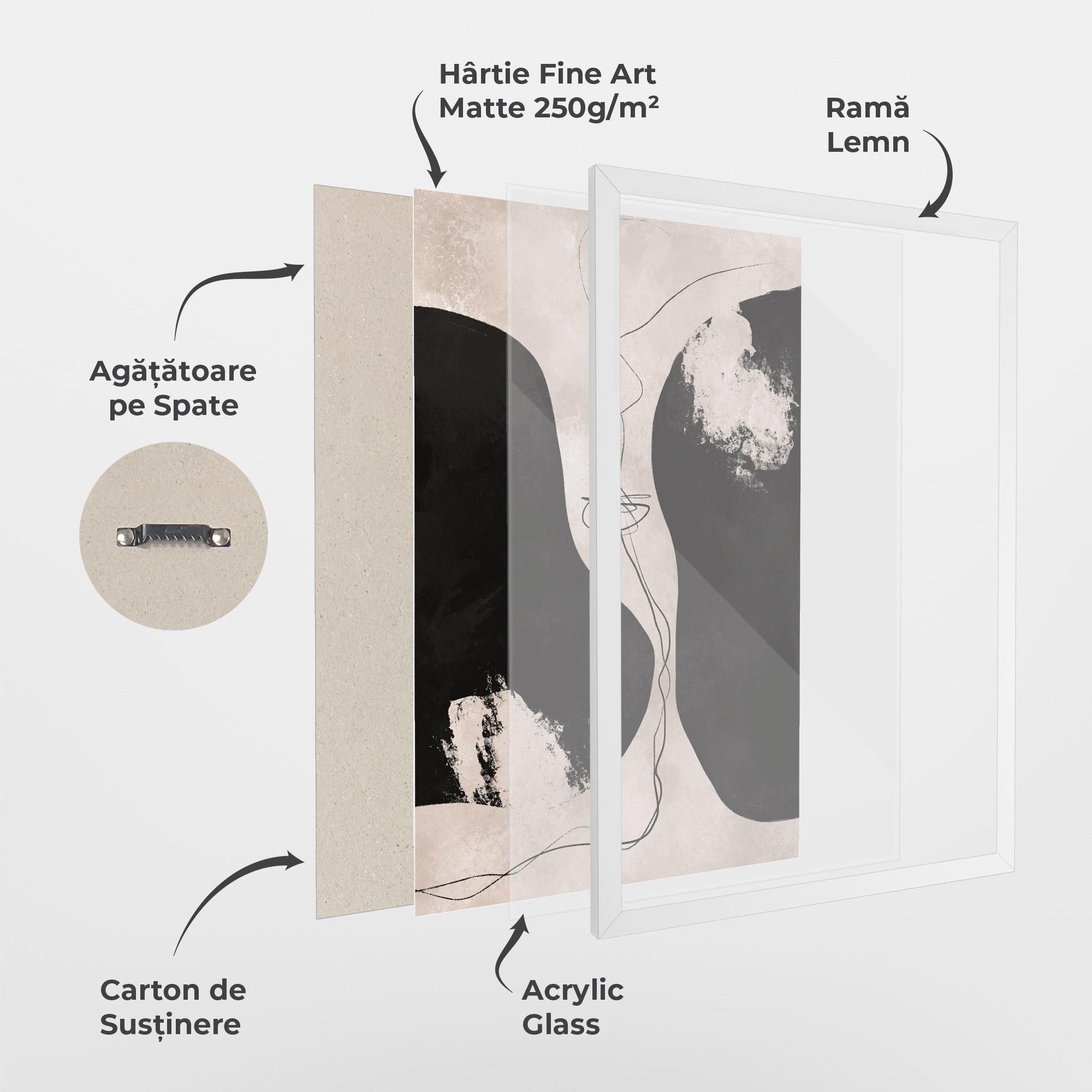 Poster Înrămat Modern Brushstrokes mockup 1