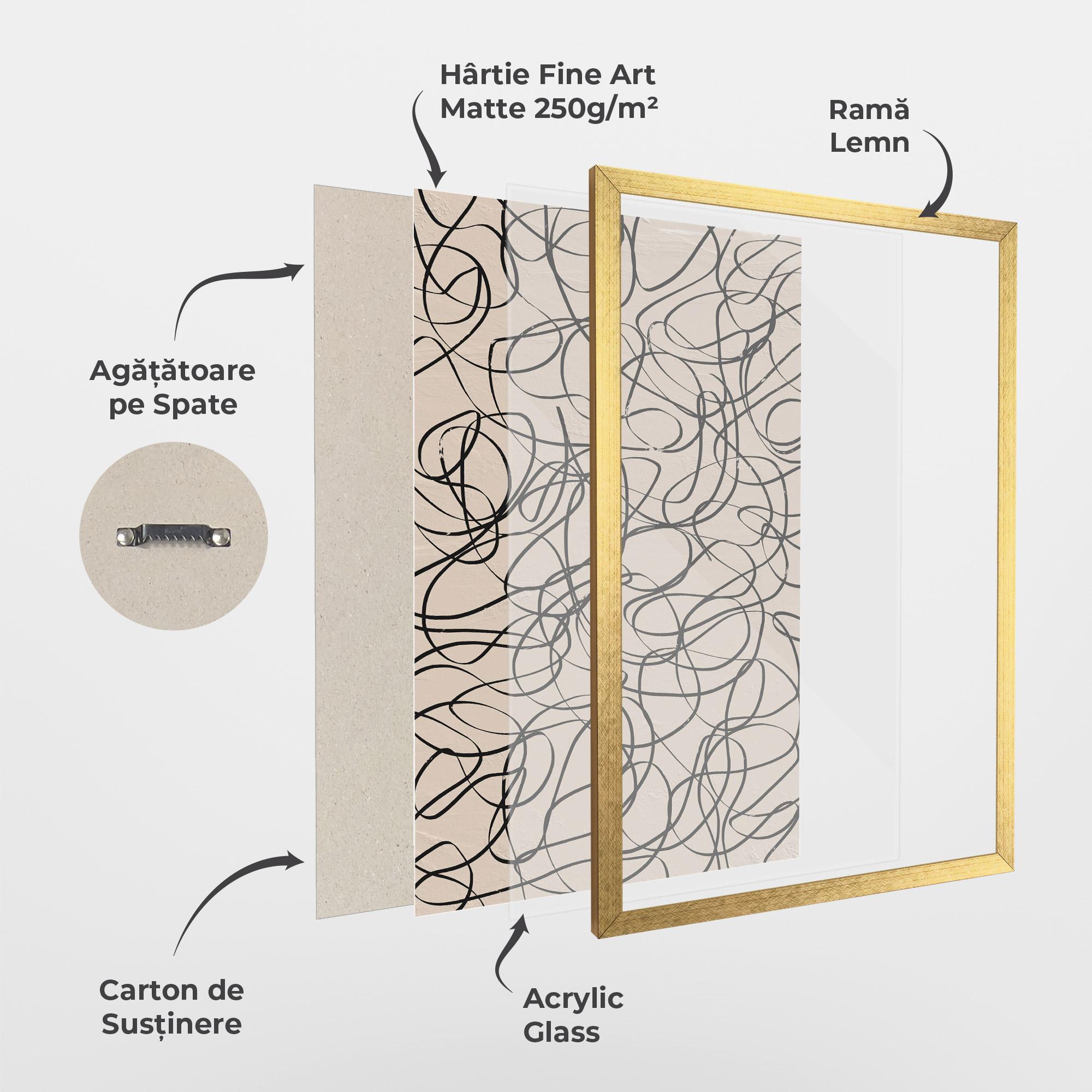 Poster Înrămat Hand Painted Pattern mockup 1