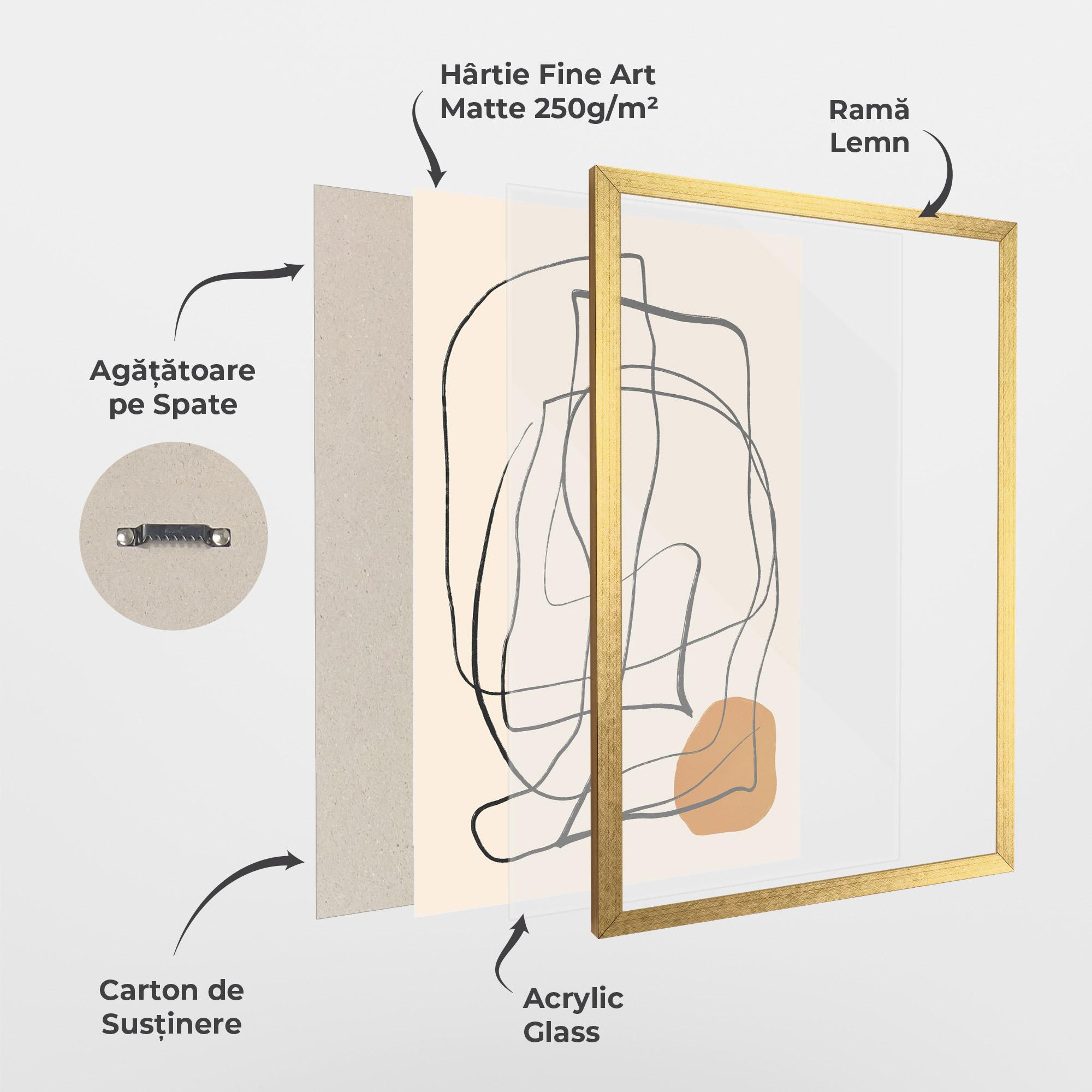 Poster Înrămat Handdrawn Lines mockup 1