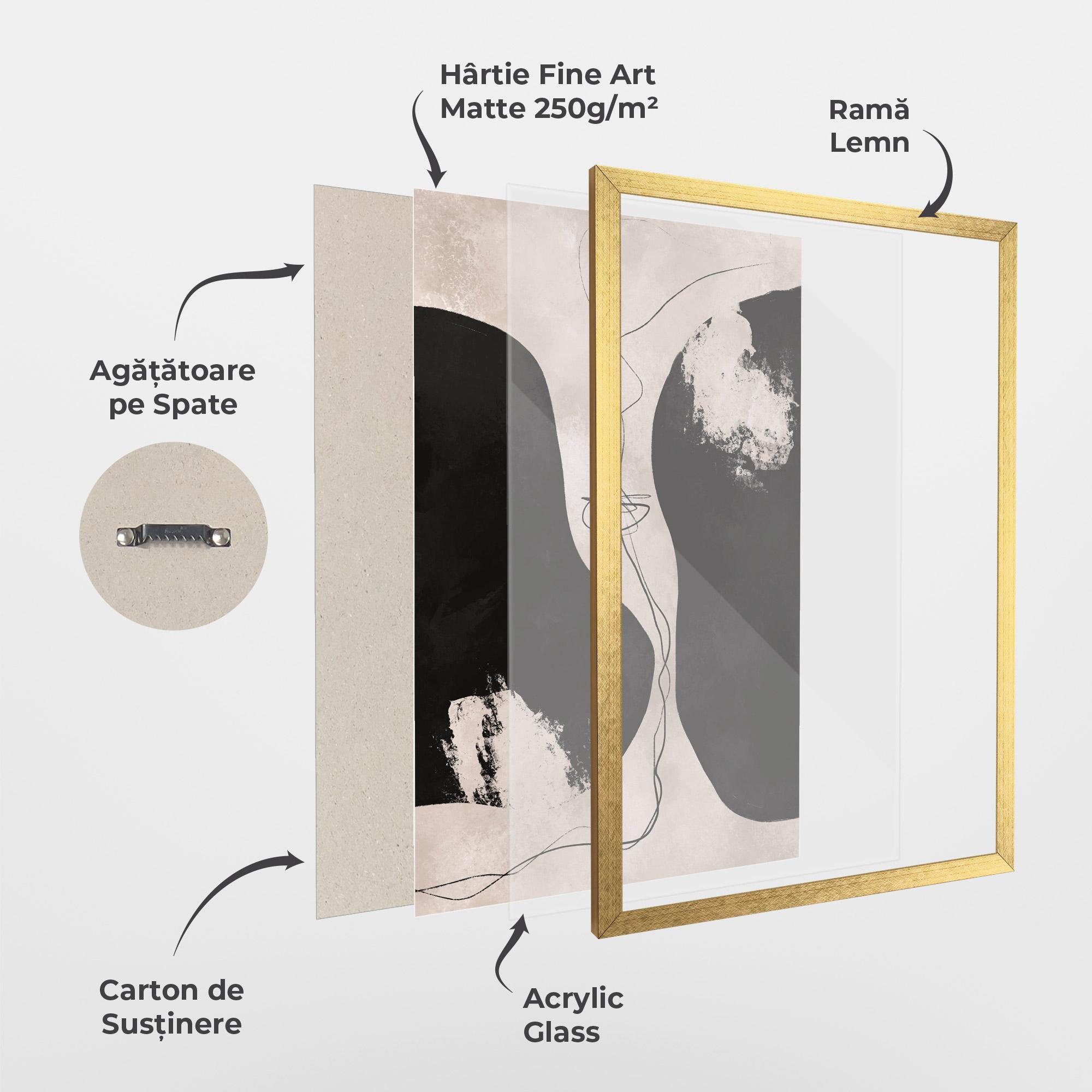 Poster Înrămat Modern Brushstrokes mockup 1