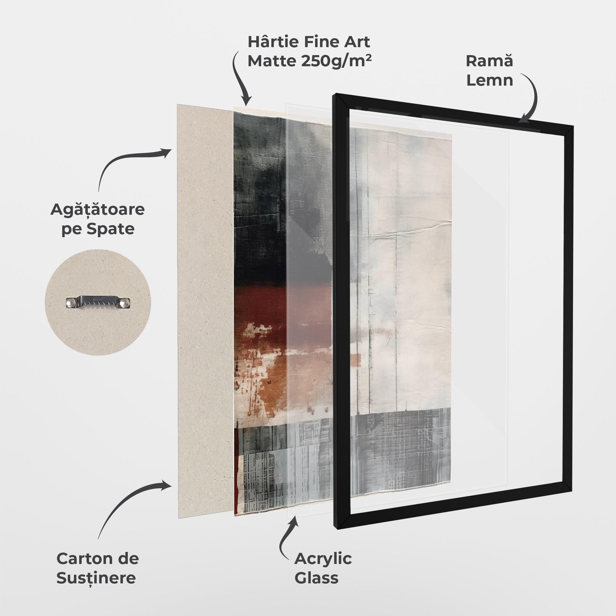 Poster Înrămat Abstract Painting mockup 1