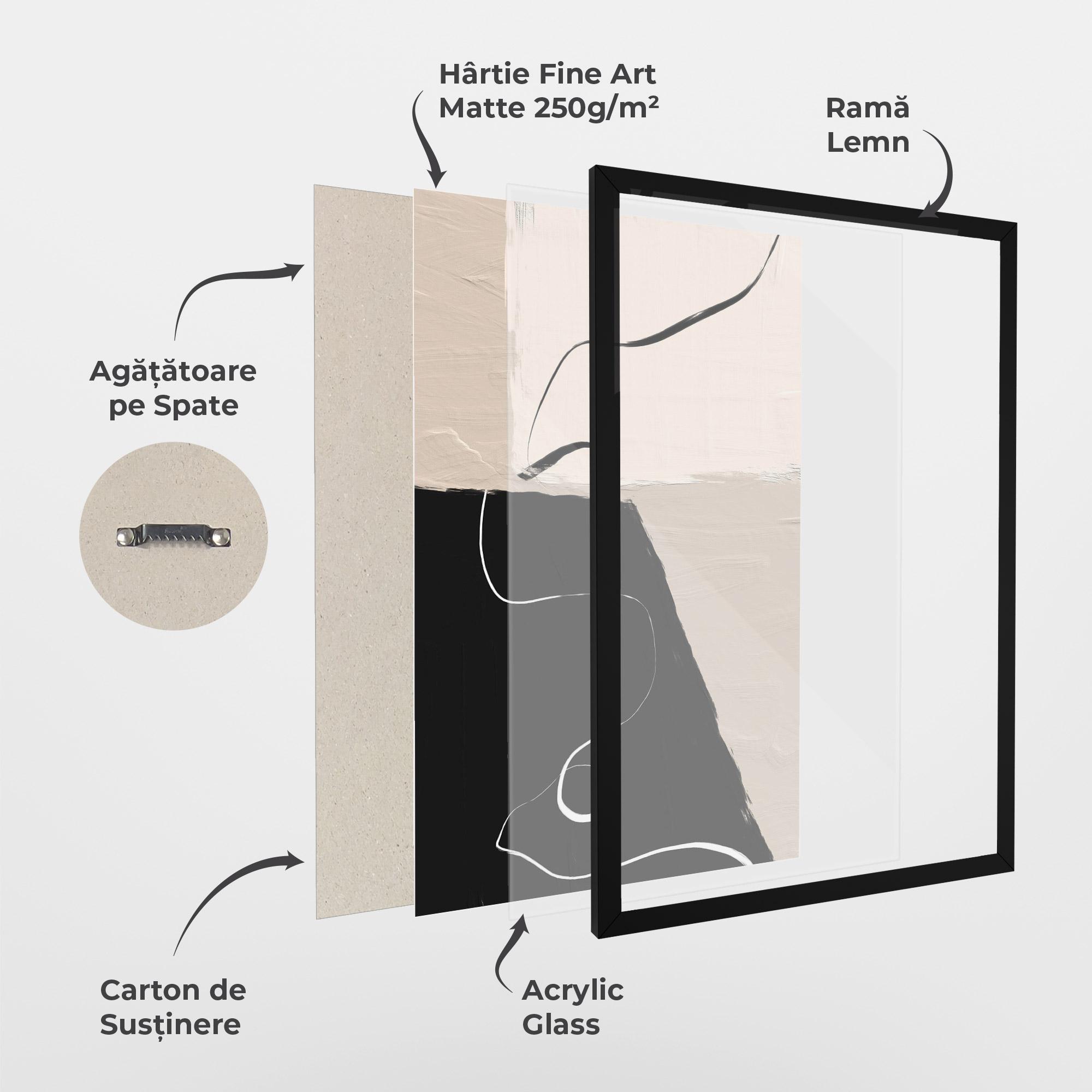 Poster Înrămat Black Brushstrokes mockup 1
