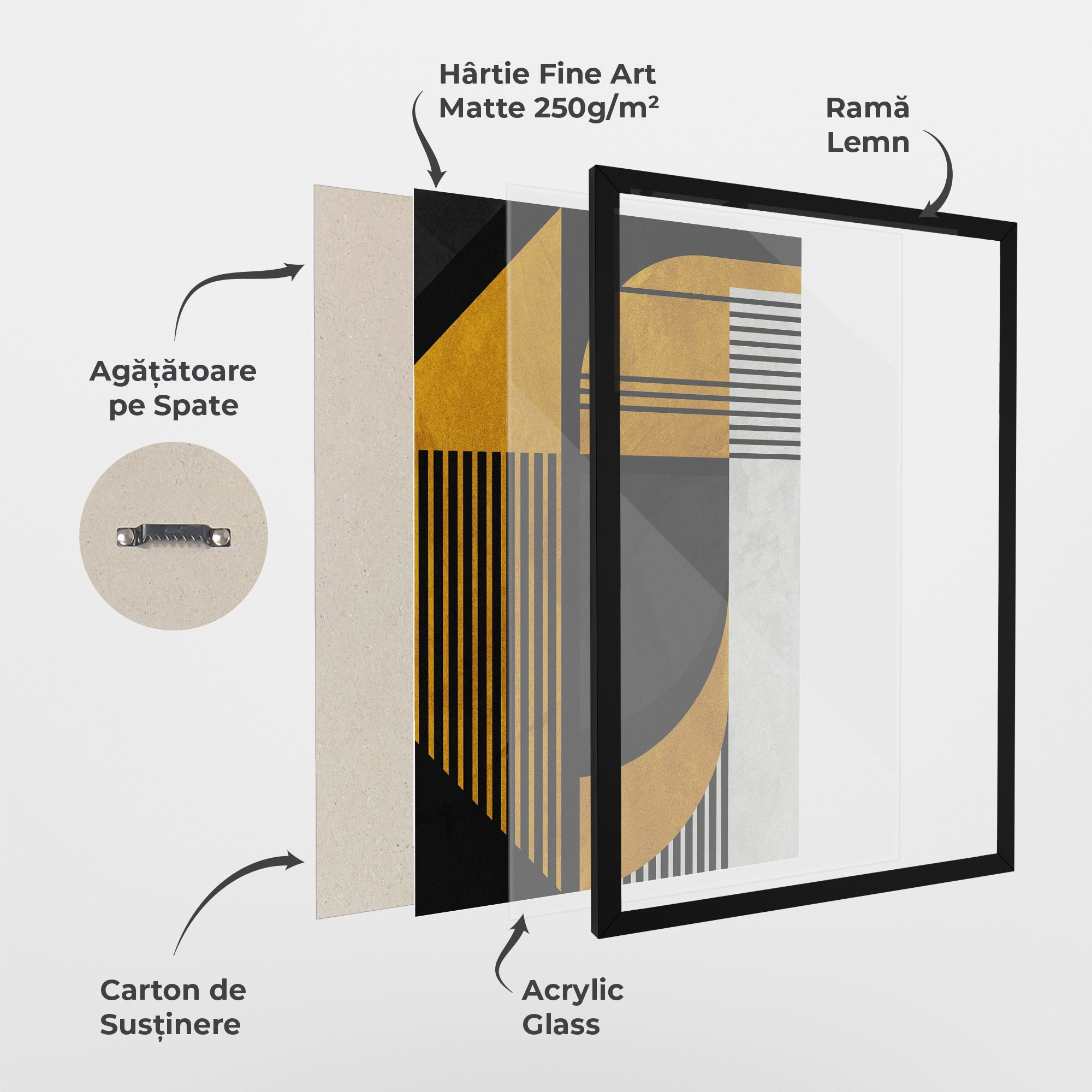 Black Lines On Gold mockup 1