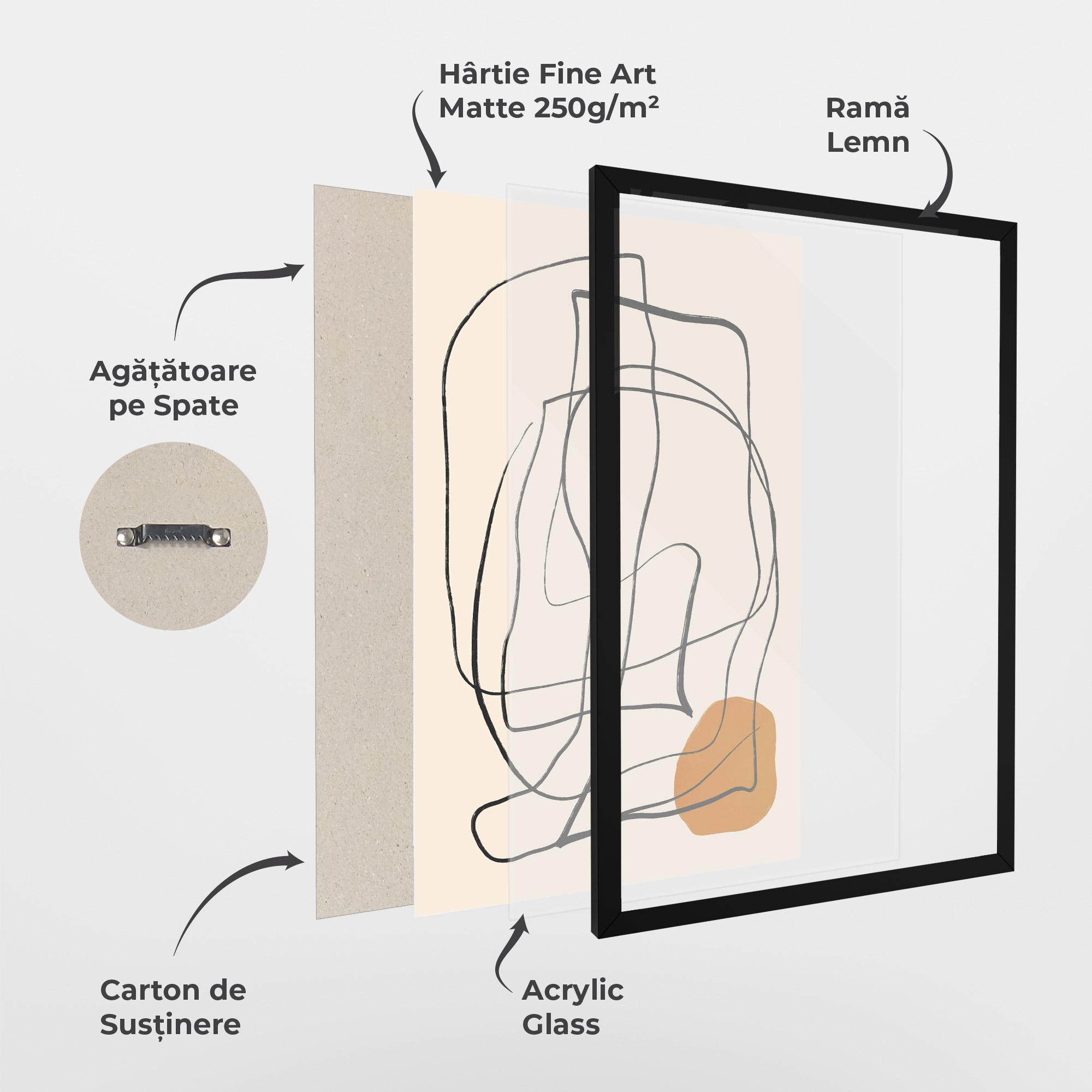 Poster Înrămat Handdrawn Lines mockup 1