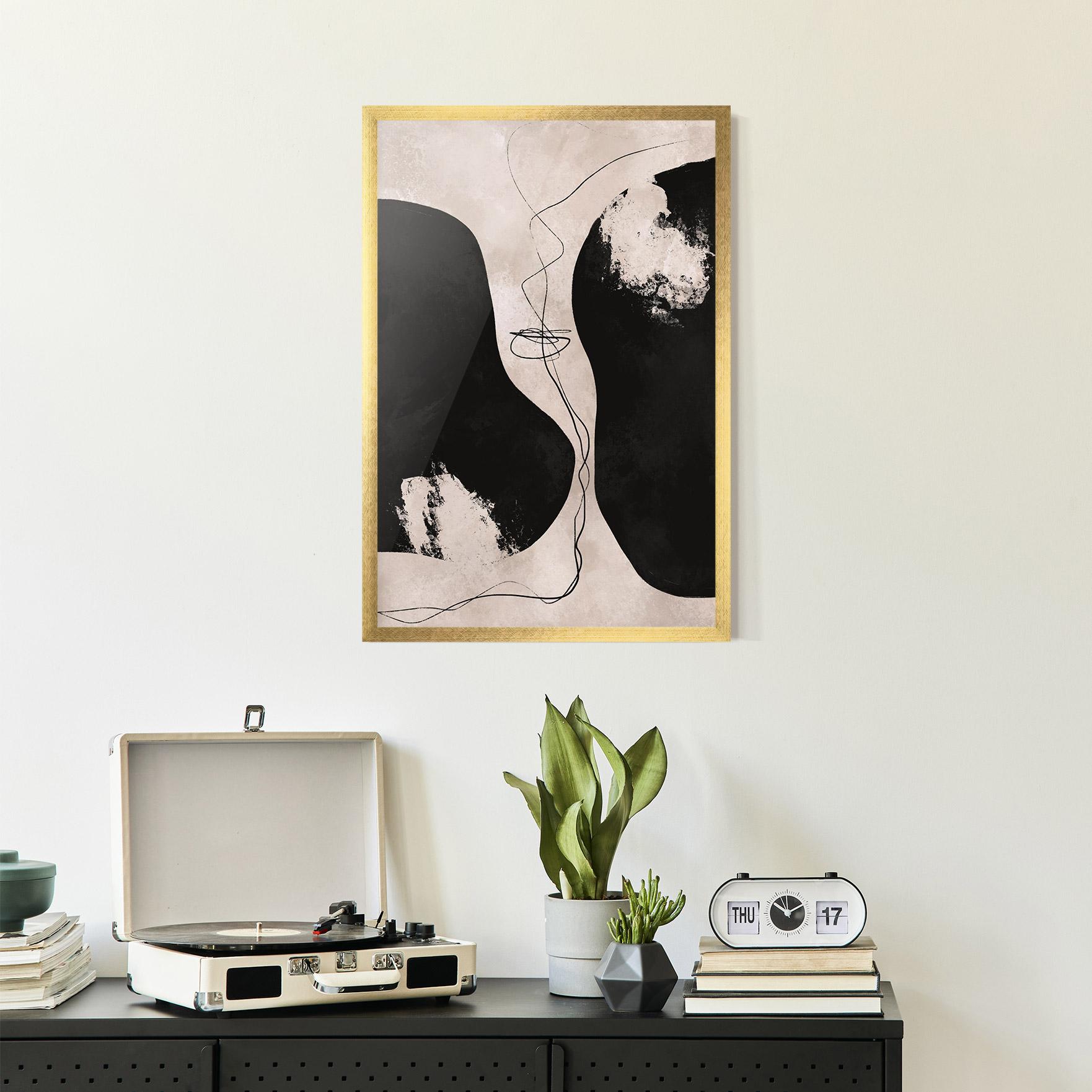 Poster Înrămat Modern Brushstrokes mockup 2