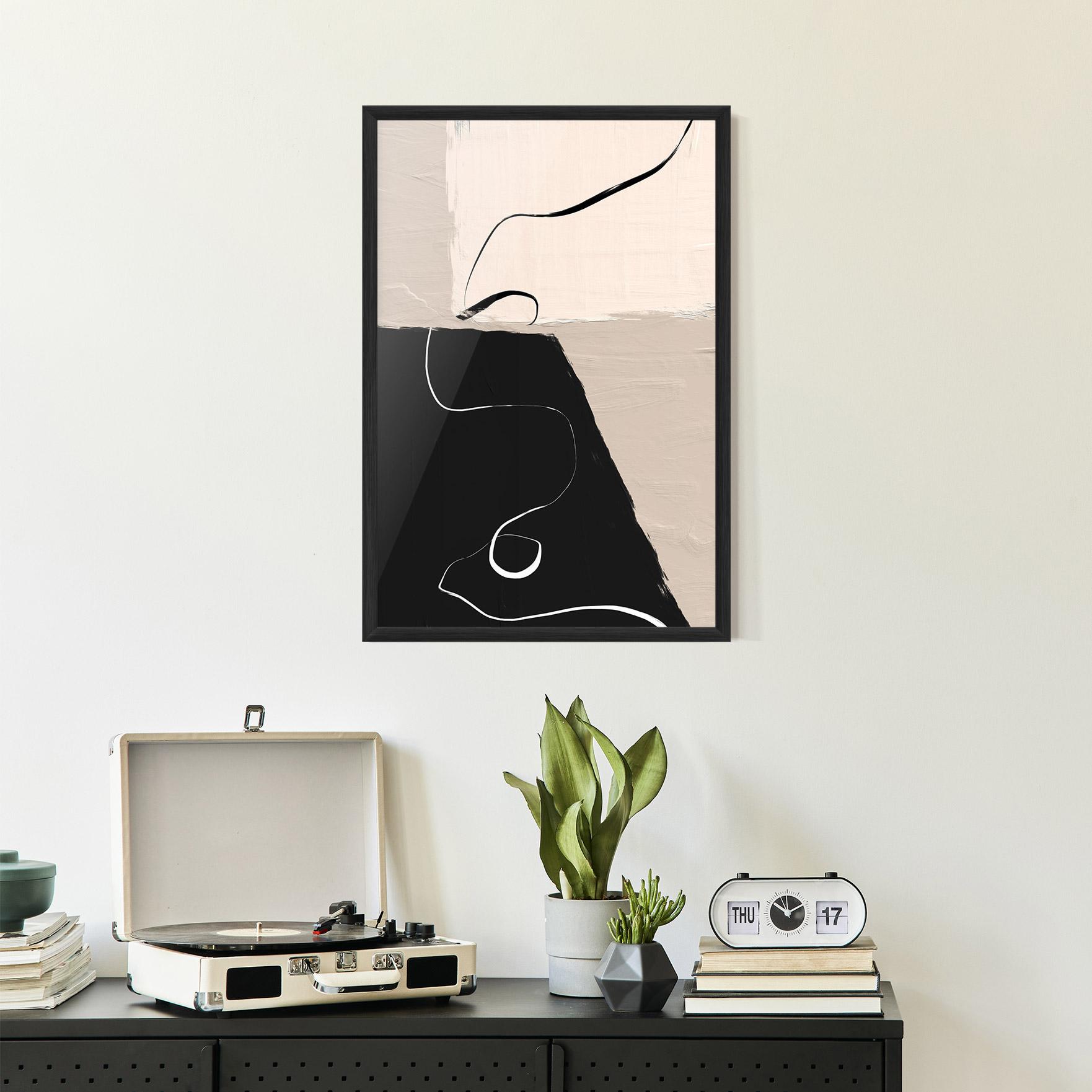 Poster Înrămat Black Brushstrokes mockup 2