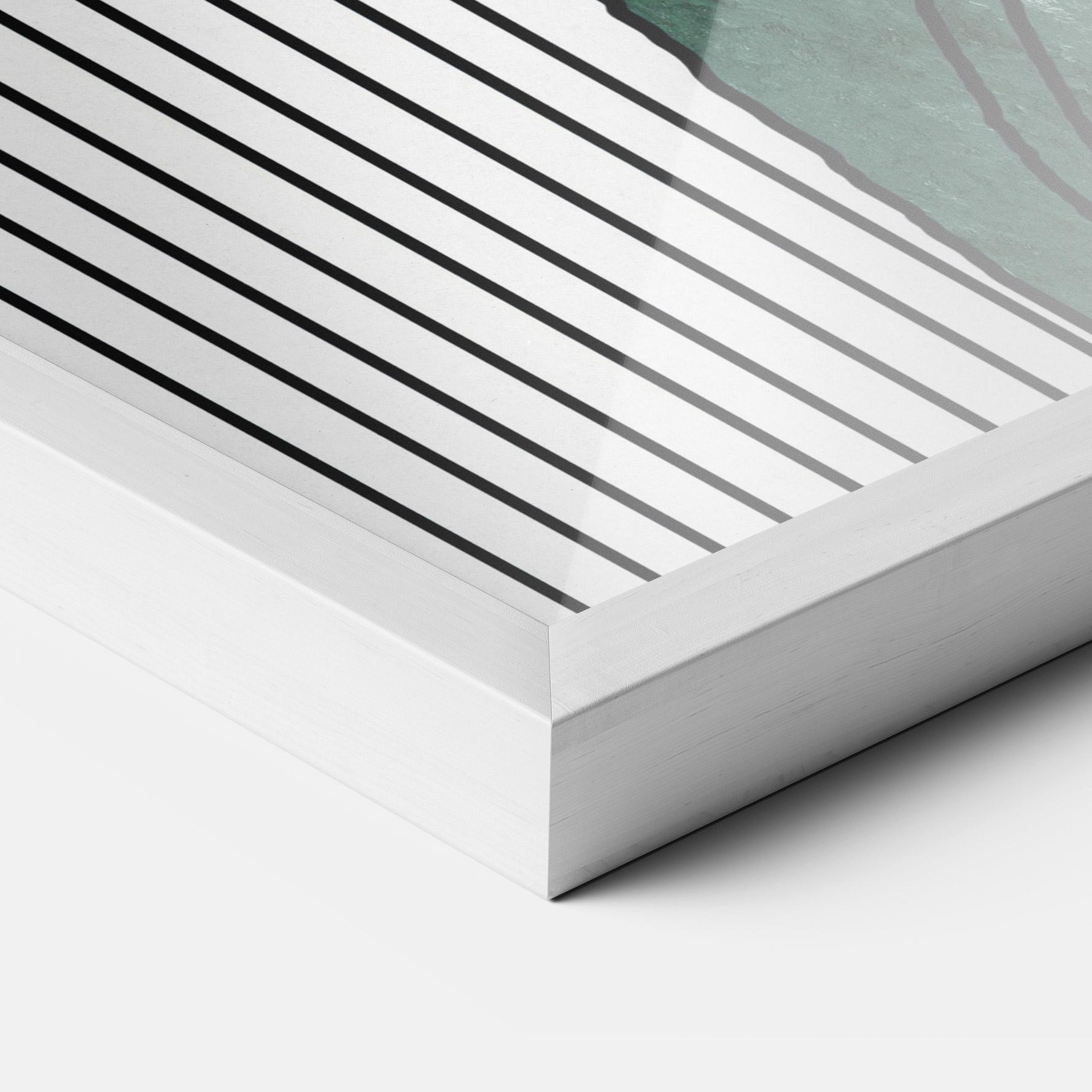 Poster Înrămat Abstract Green Face mockup 3