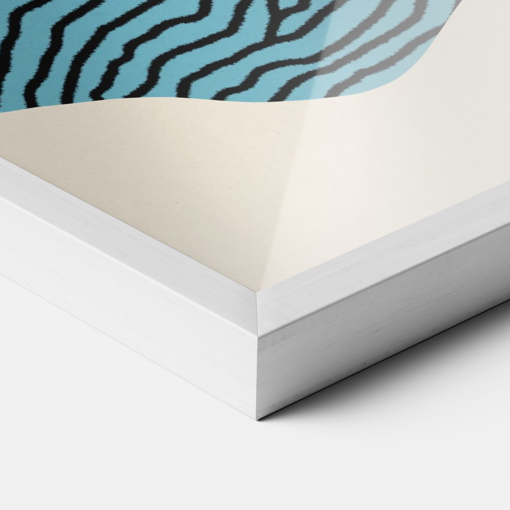 Abstract Lines On Blue mockup 3