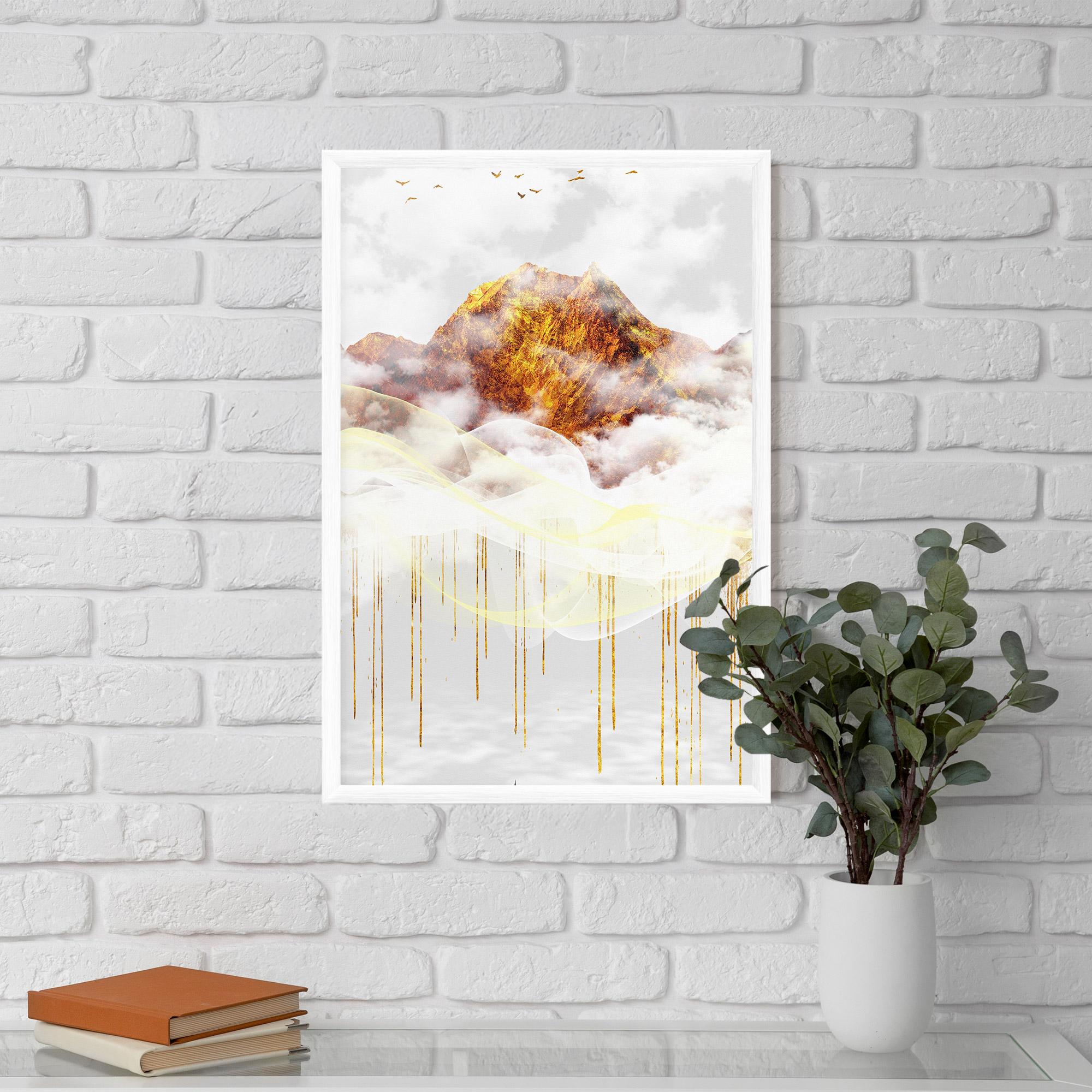 Poster Înrămat Abstract Golden Landscape 3 mockup 5