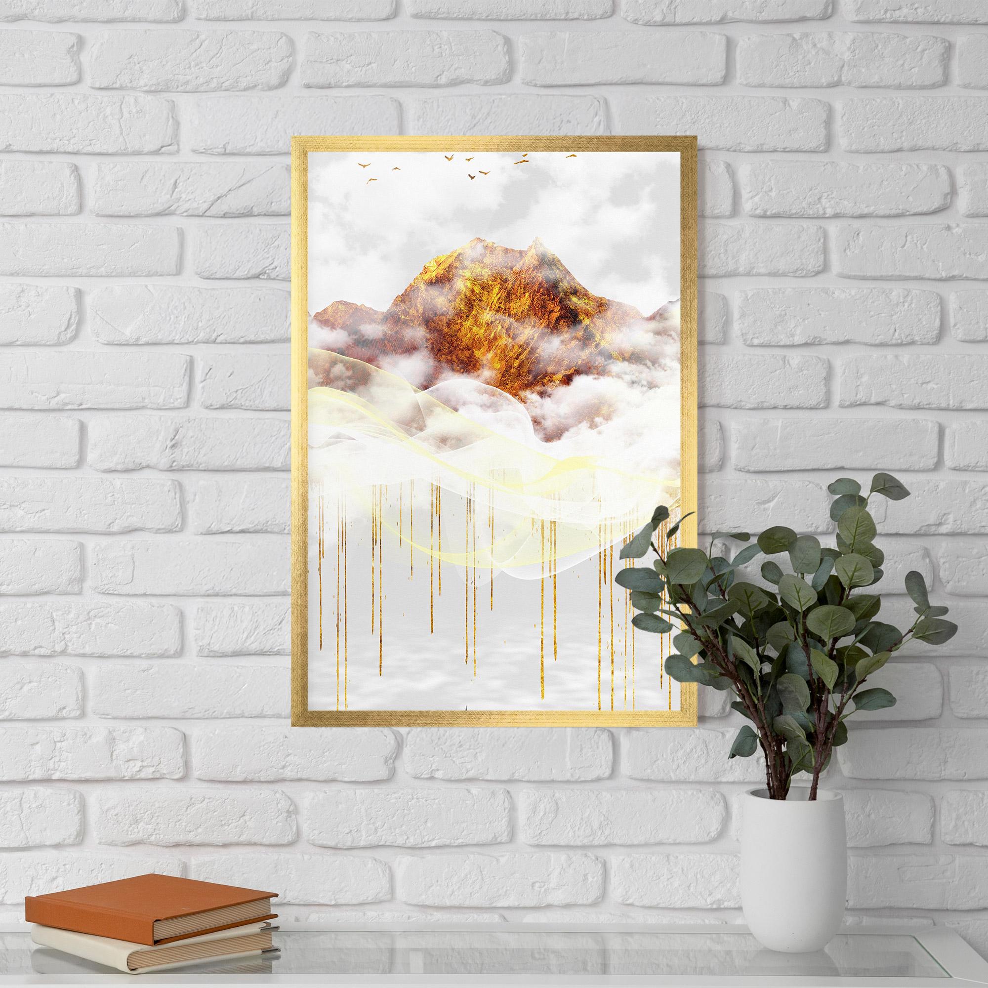 Poster Înrămat Abstract Golden Landscape 3 mockup 5