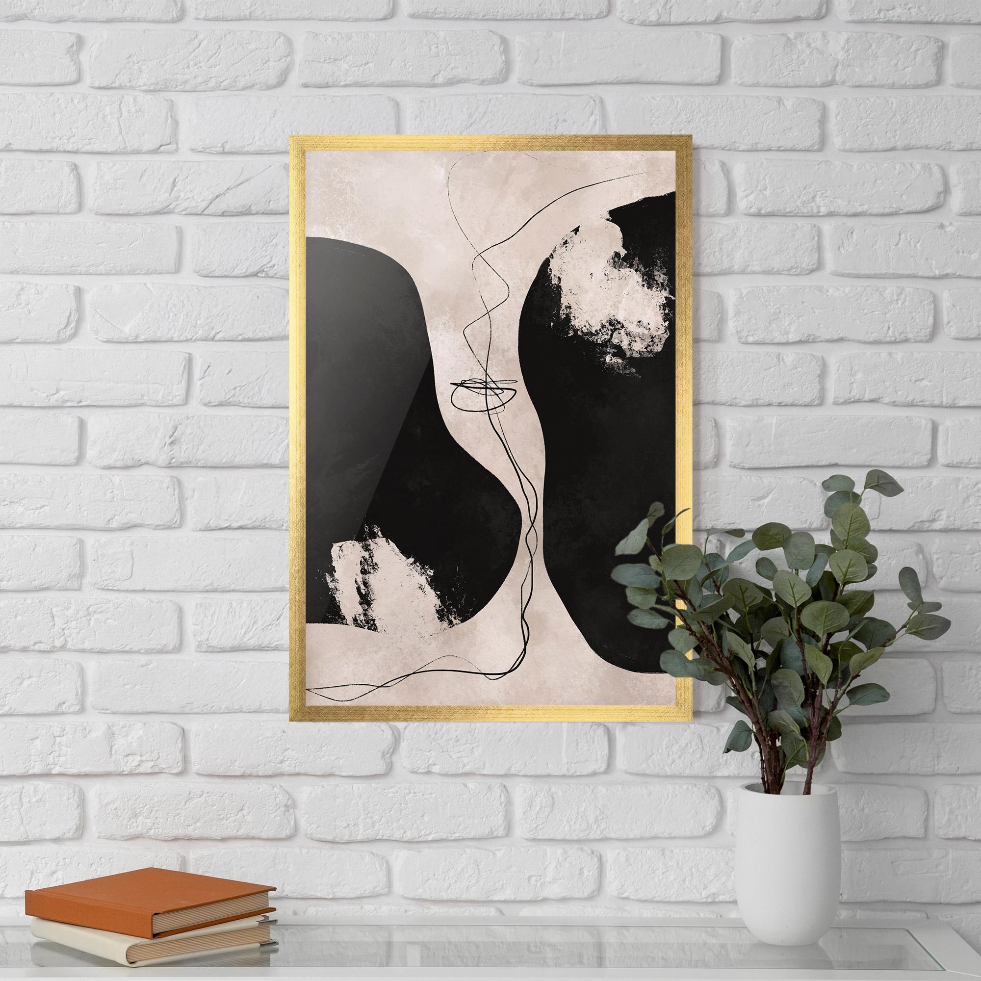 Poster Înrămat Modern Brushstrokes mockup 5