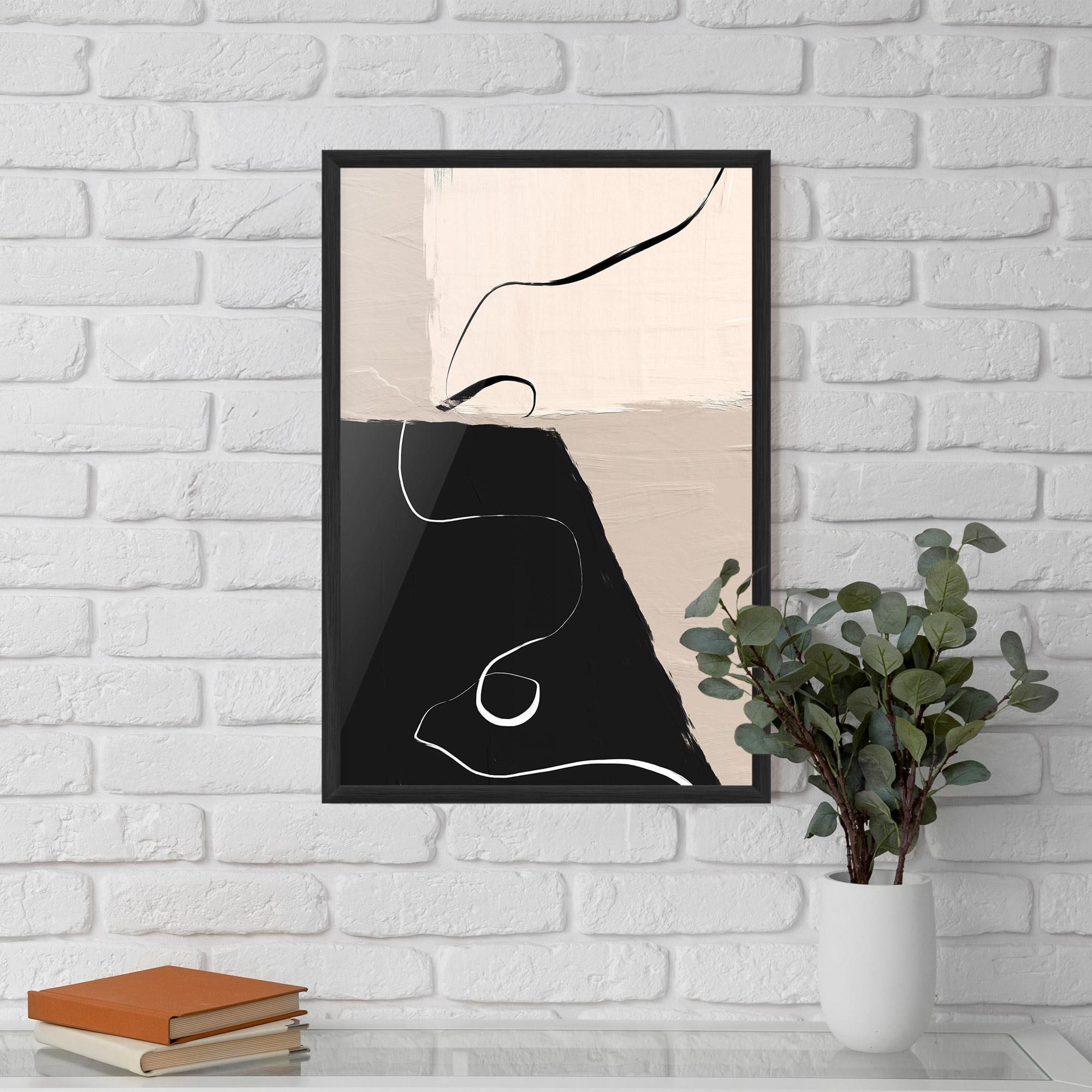 Poster Înrămat Black Brushstrokes mockup 5