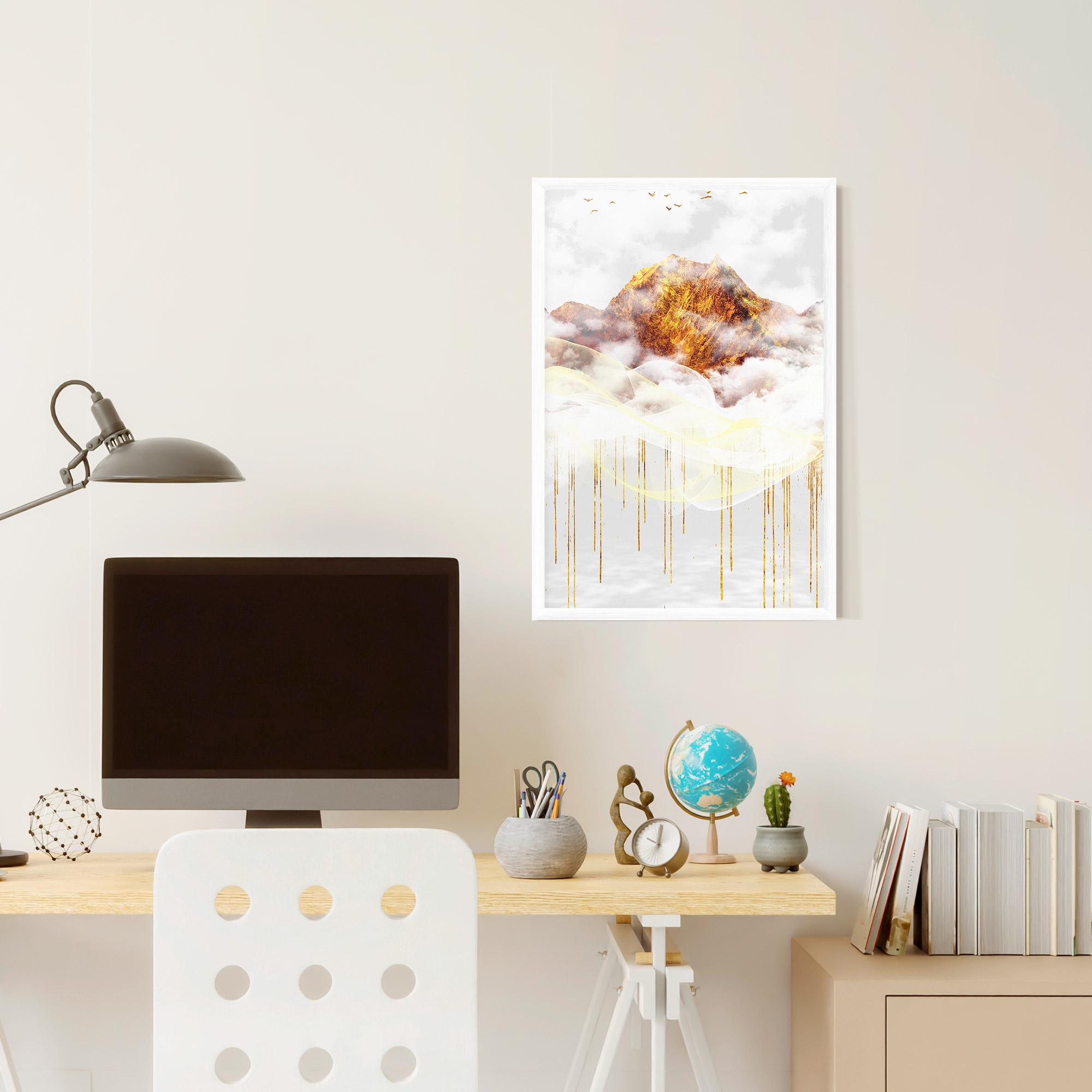 Poster Înrămat Abstract Golden Landscape 3 mockup 6