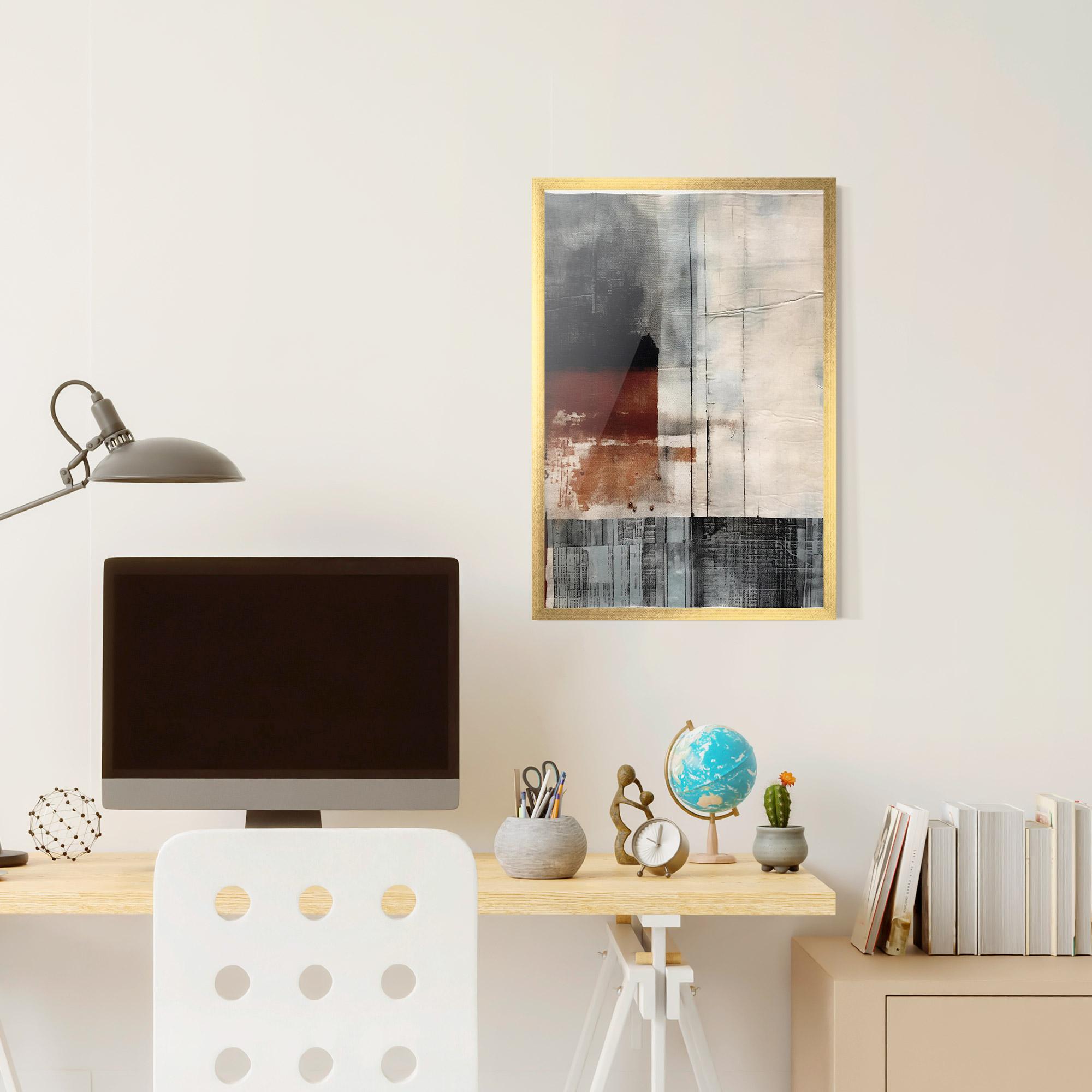 Poster Înrămat Abstract Painting mockup 6