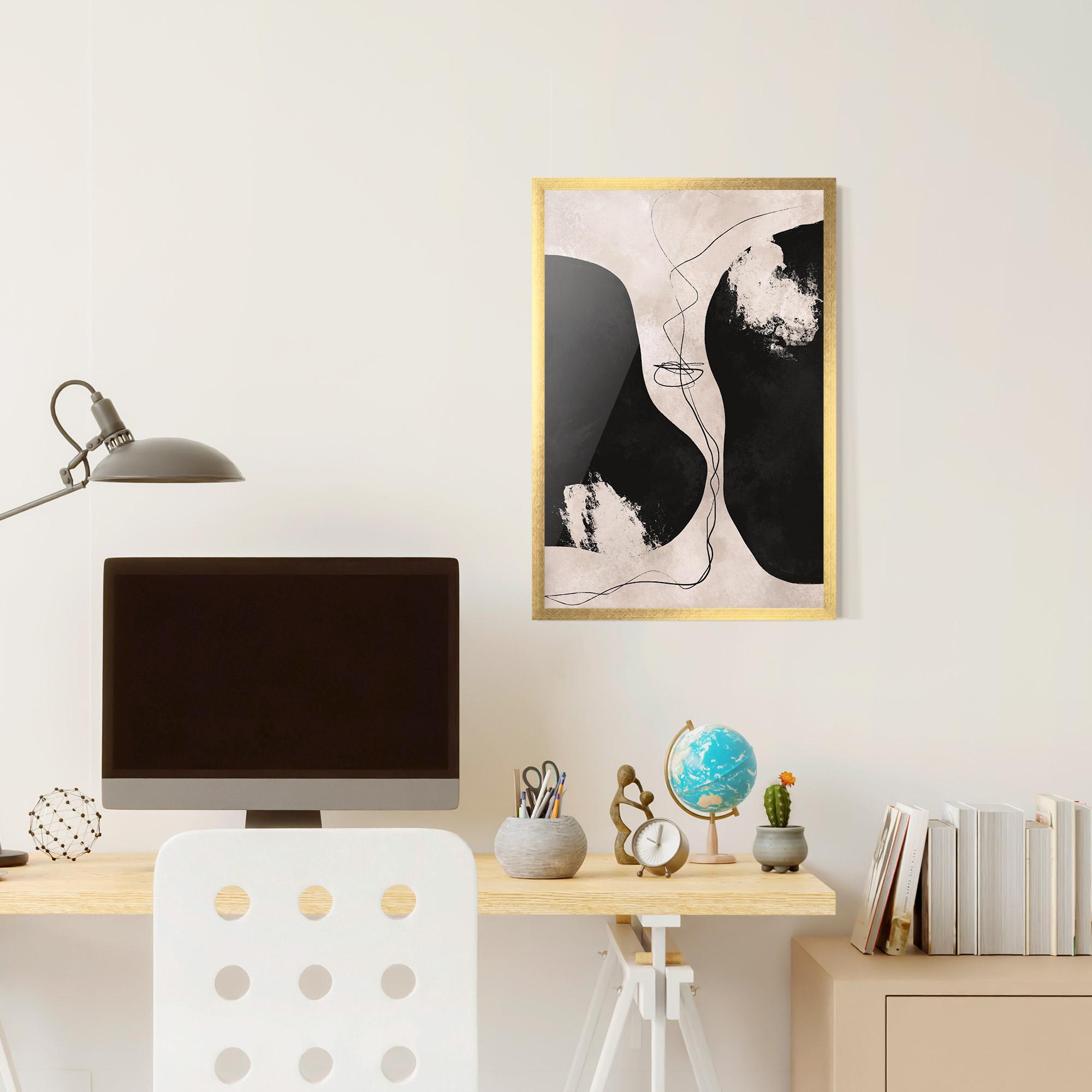 Poster Înrămat Modern Brushstrokes mockup 6