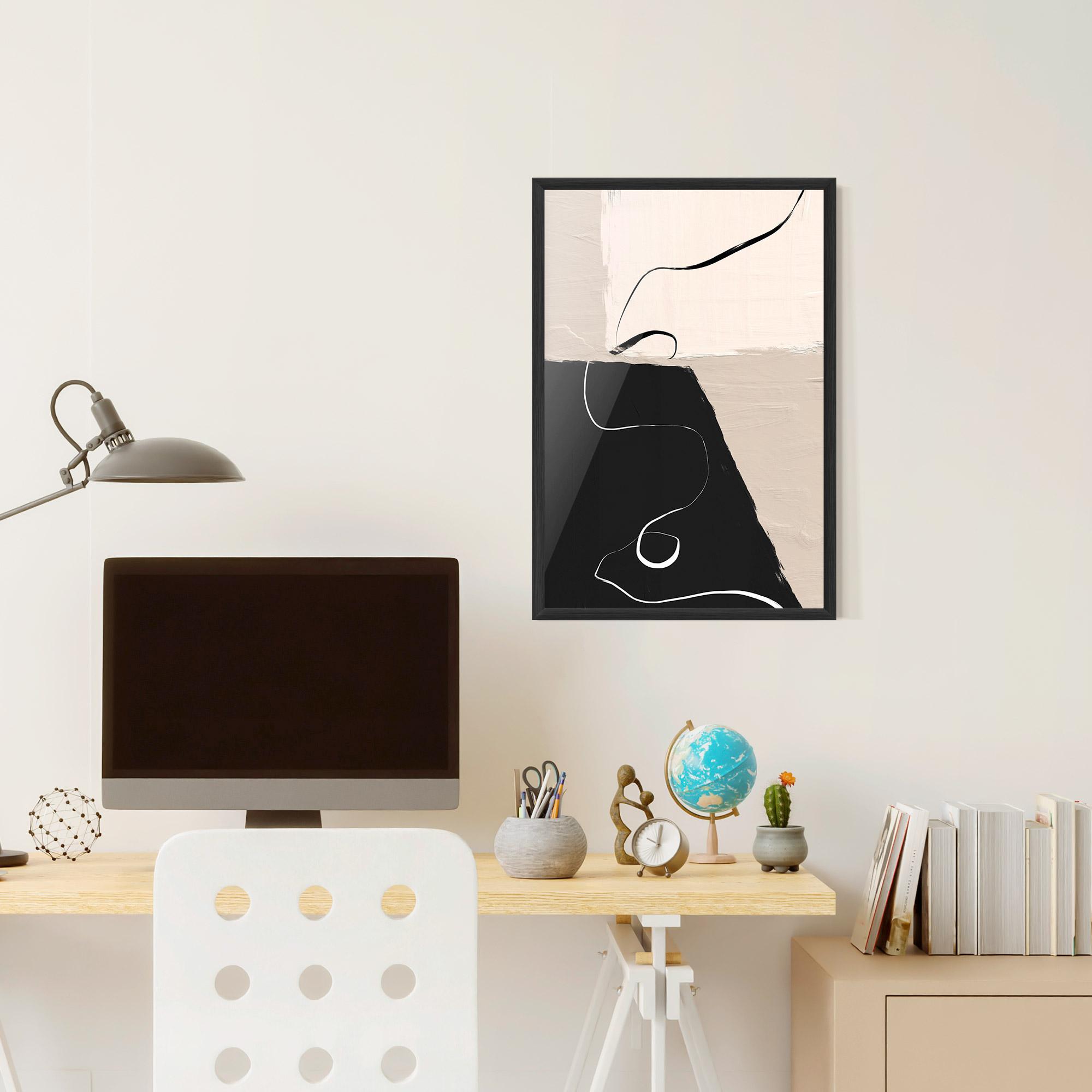 Poster Înrămat Black Brushstrokes mockup 6
