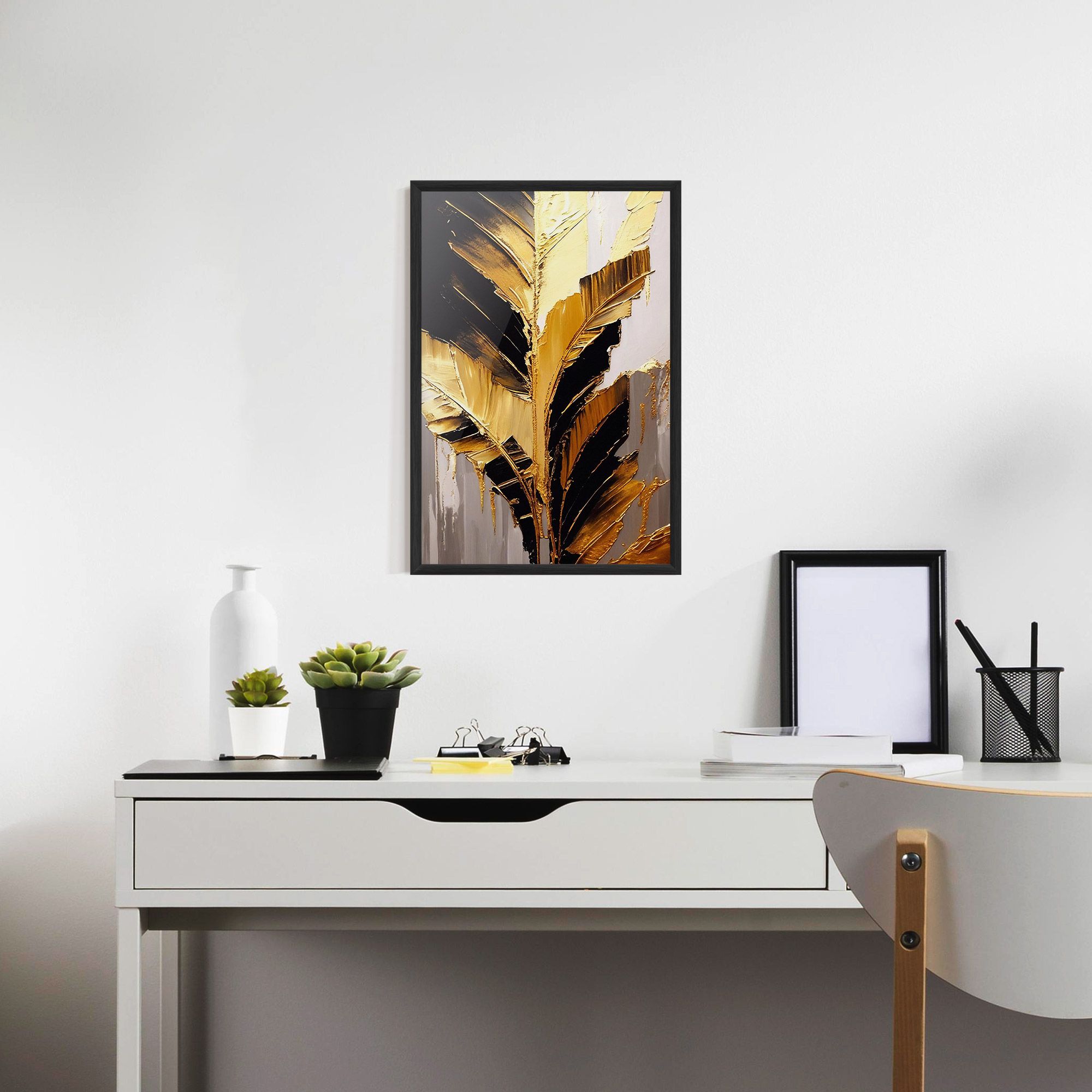 Balck With Gold Leafs mockup 7