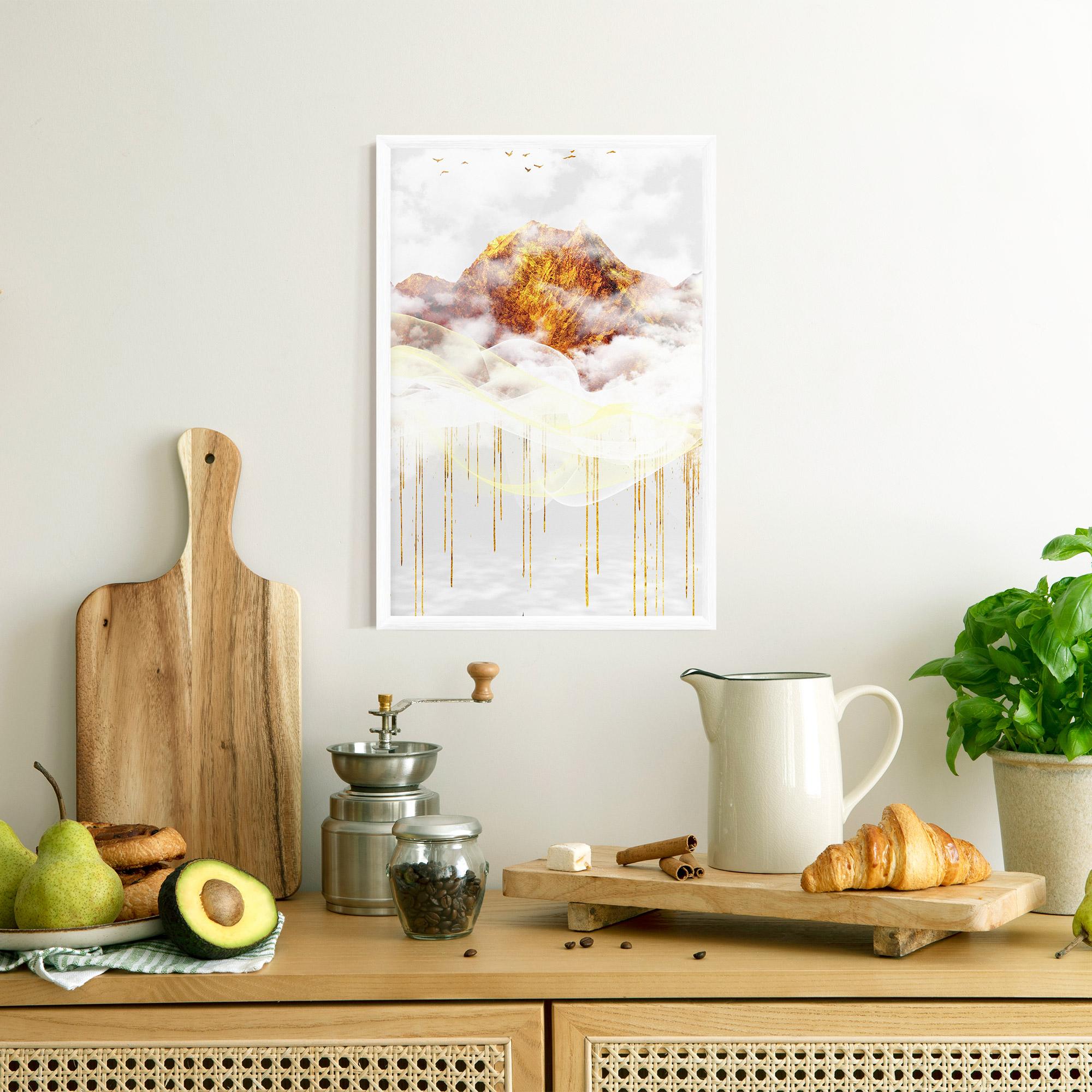 Poster Înrămat Abstract Golden Landscape 3 mockup 8