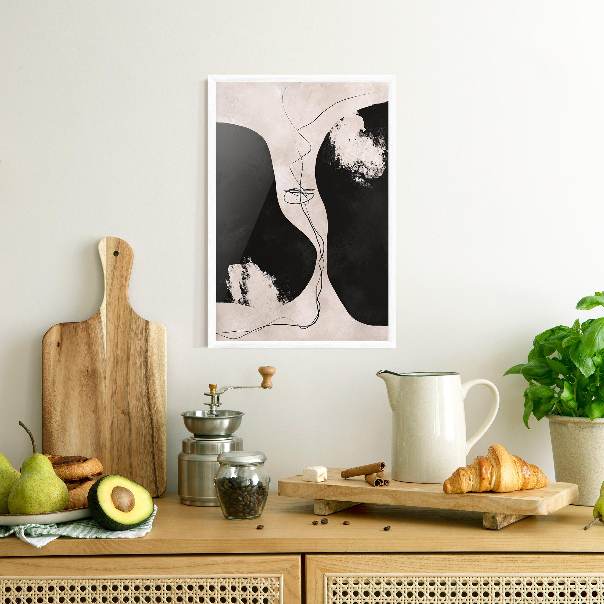 Poster Înrămat Modern Brushstrokes mockup 8