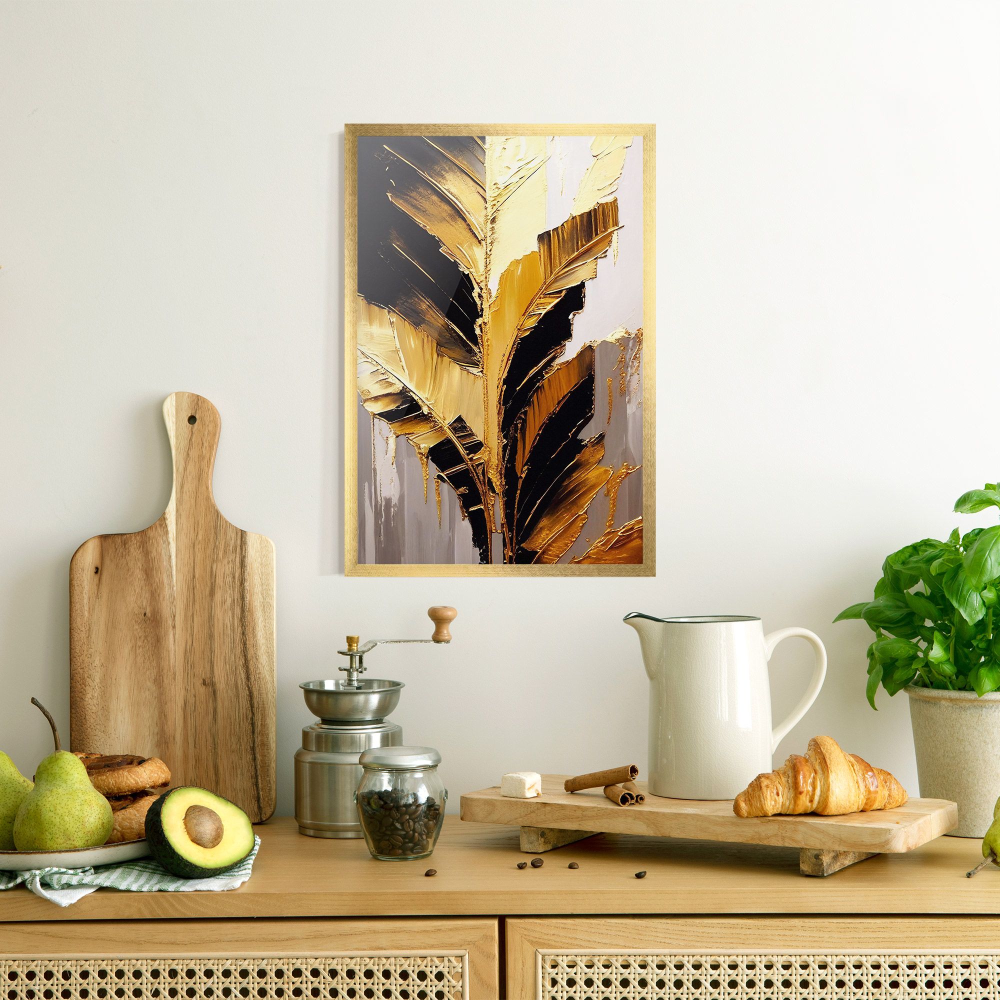 Balck With Gold Leafs mockup 8