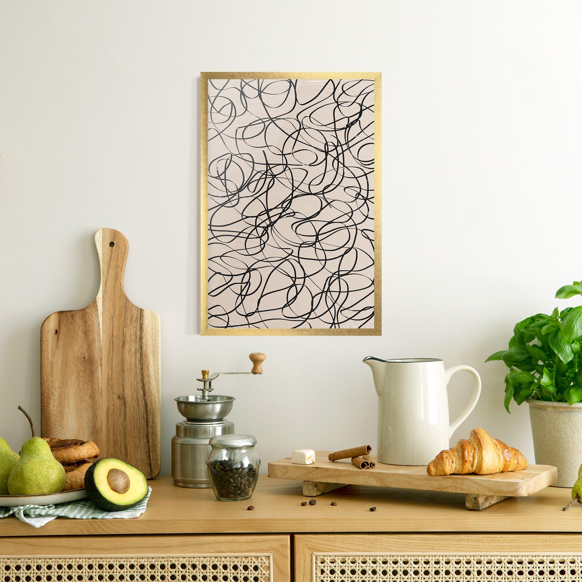 Poster Înrămat Hand Painted Pattern mockup 8