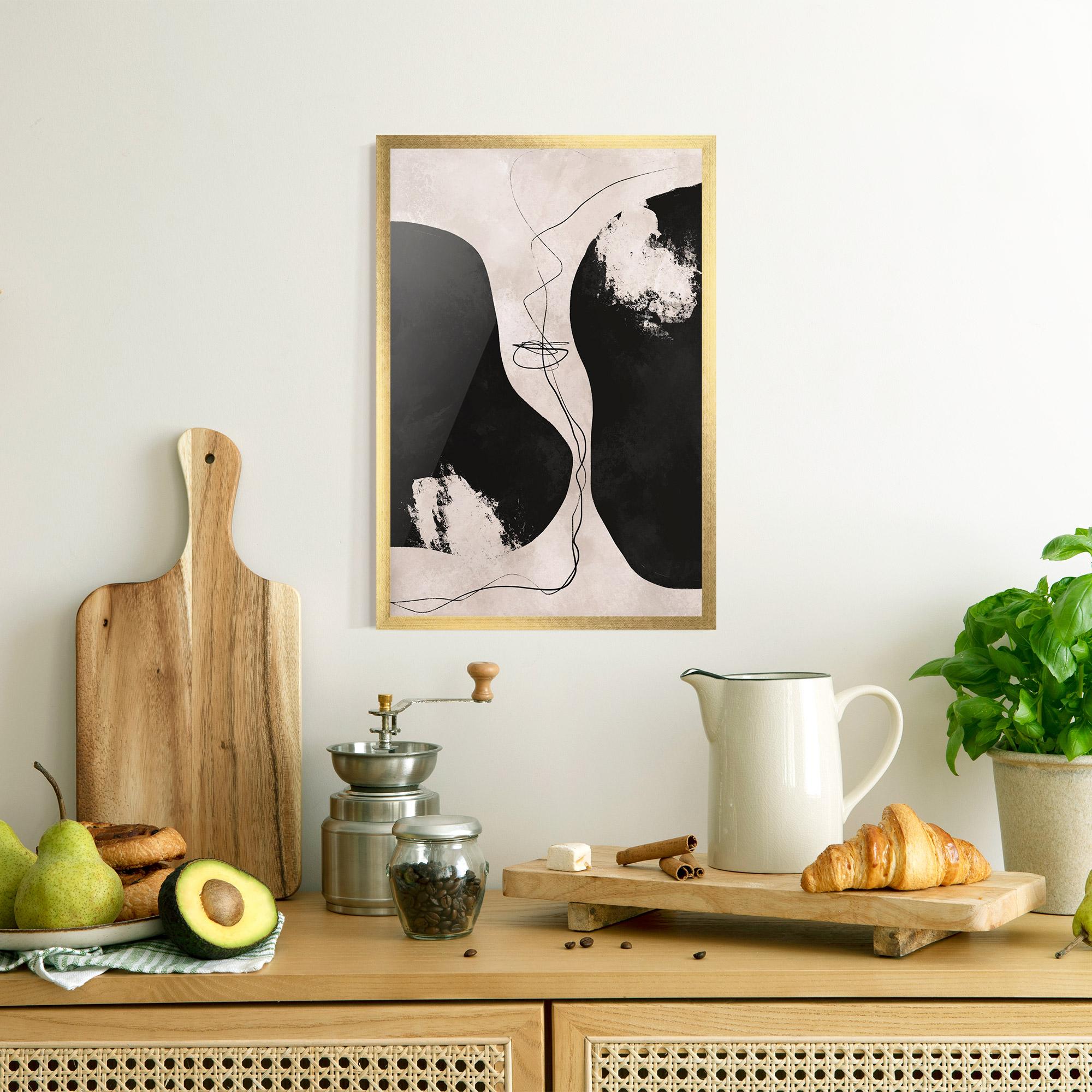 Poster Înrămat Modern Brushstrokes mockup 8