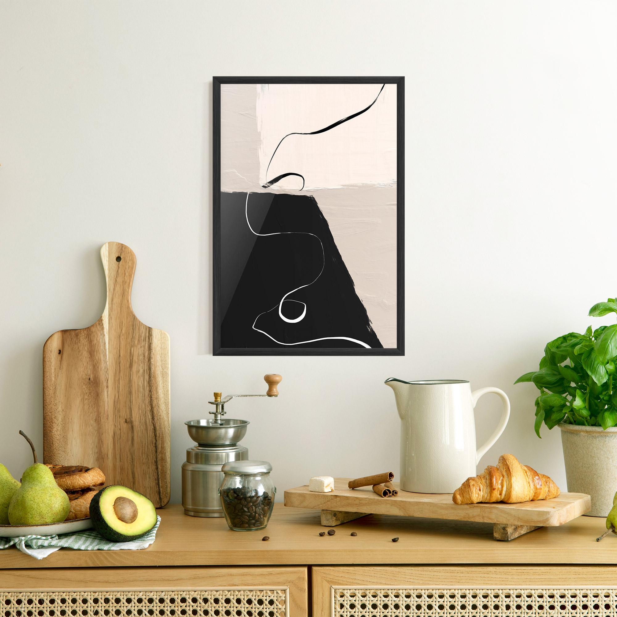 Poster Înrămat Black Brushstrokes mockup 8