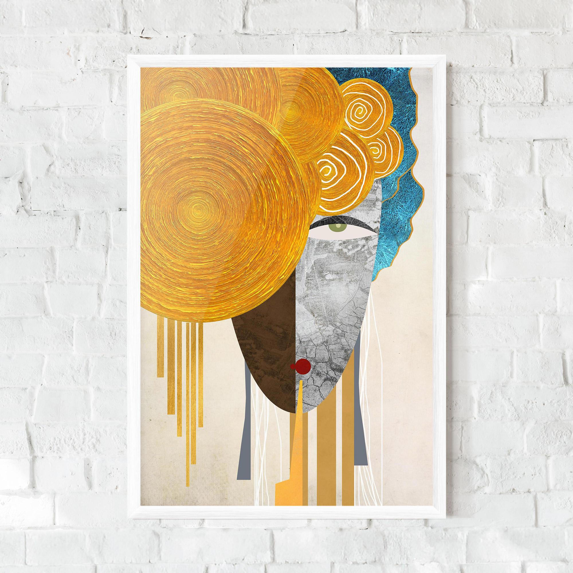 Poster Înrămat Abstract Grey Face 1 mockup 0