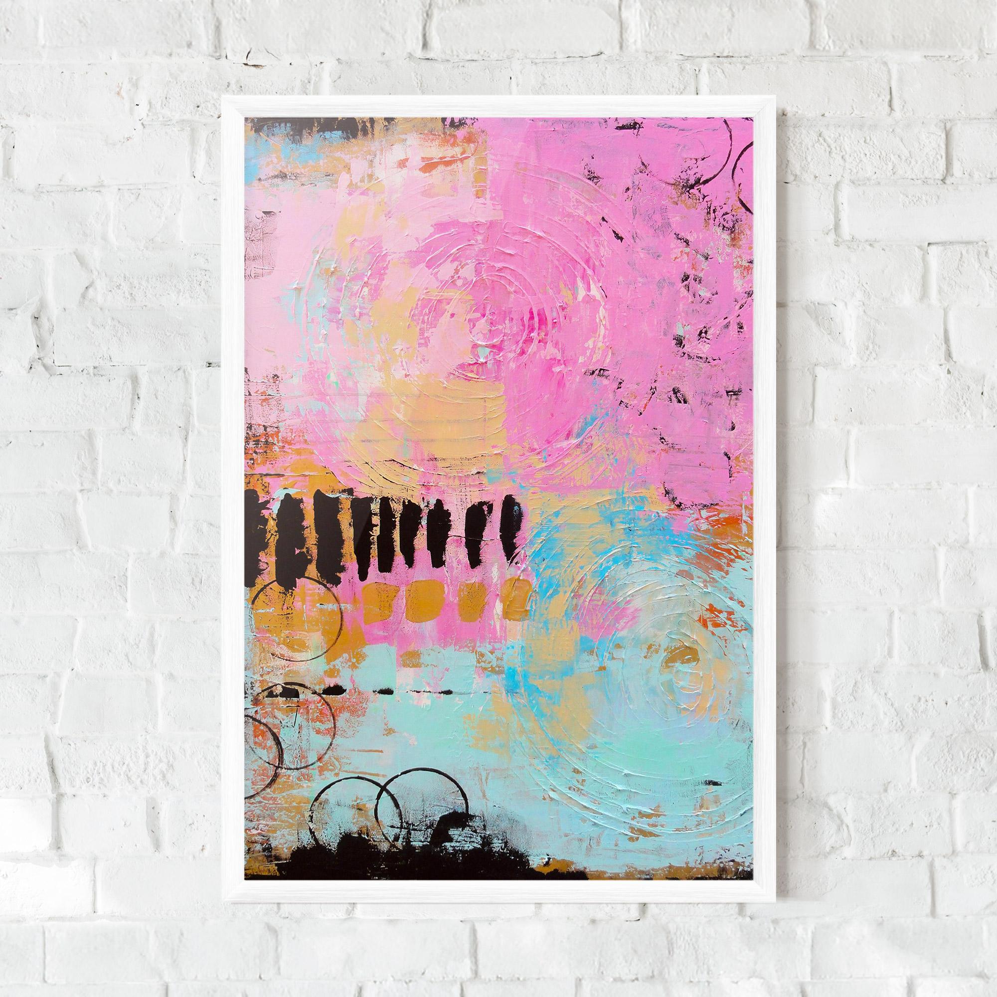 Poster Înrămat Abstract Pink Circle mockup 0