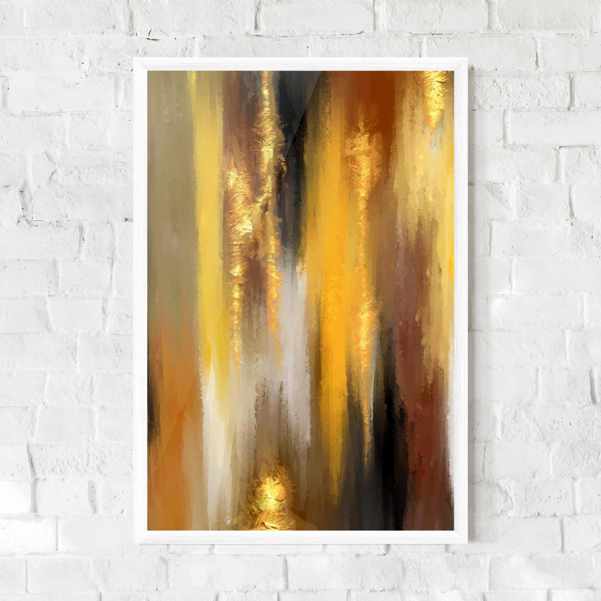 Poster Înrămat Golden Brown Art mockup 0