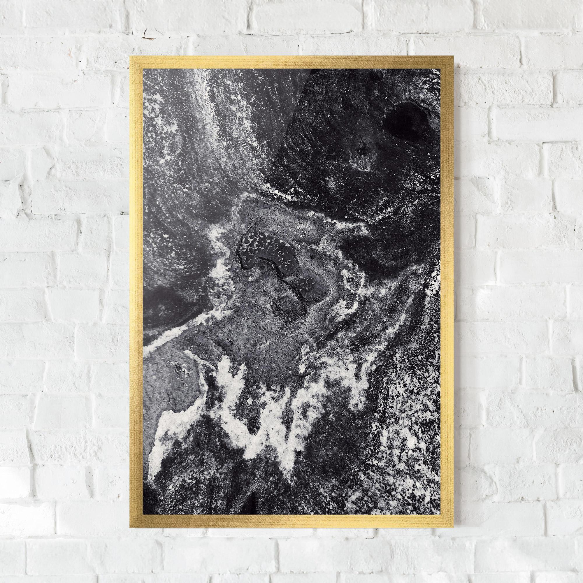 Poster Înrămat Black And White Abstract mockup 0