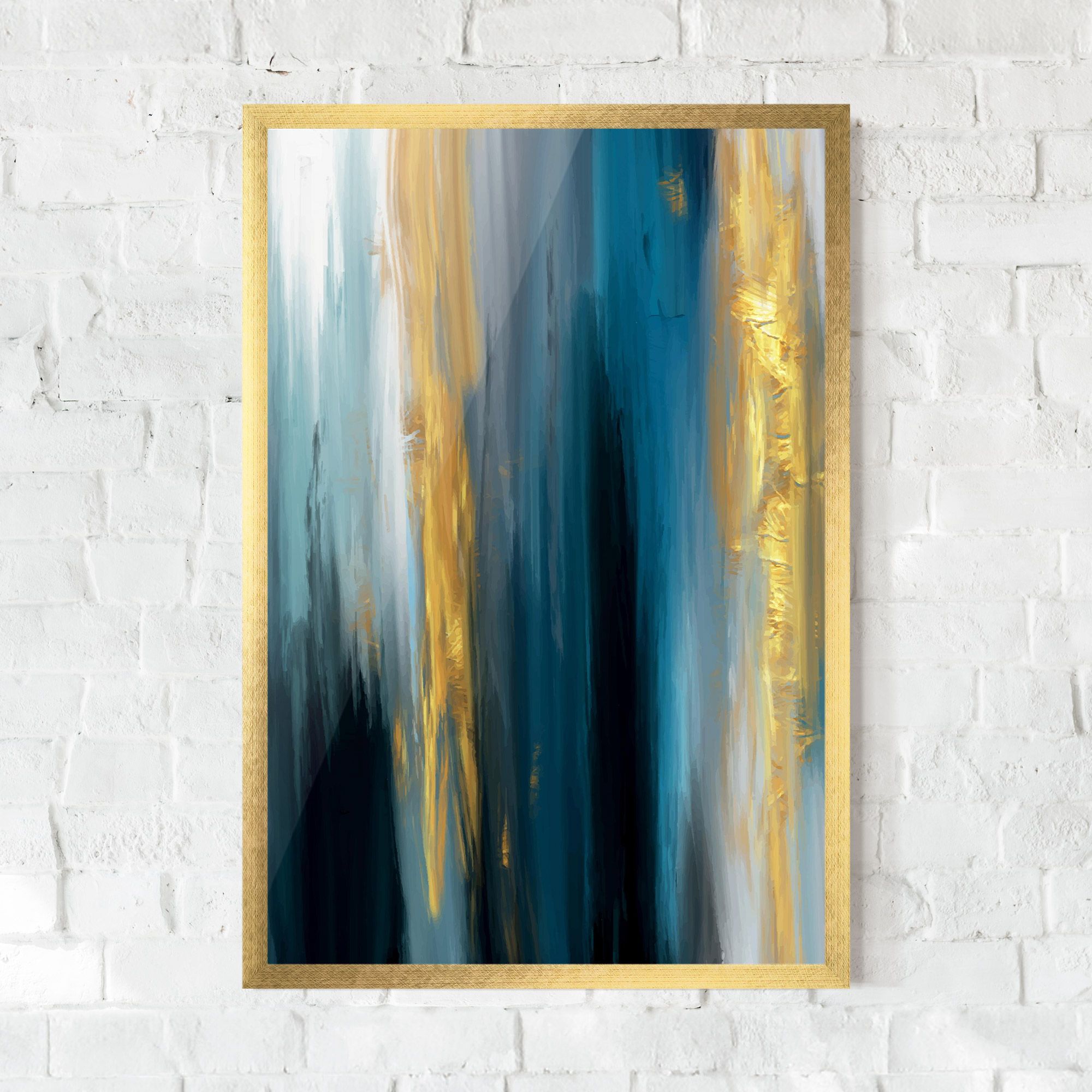 Golden Black Blue Art mockup 0