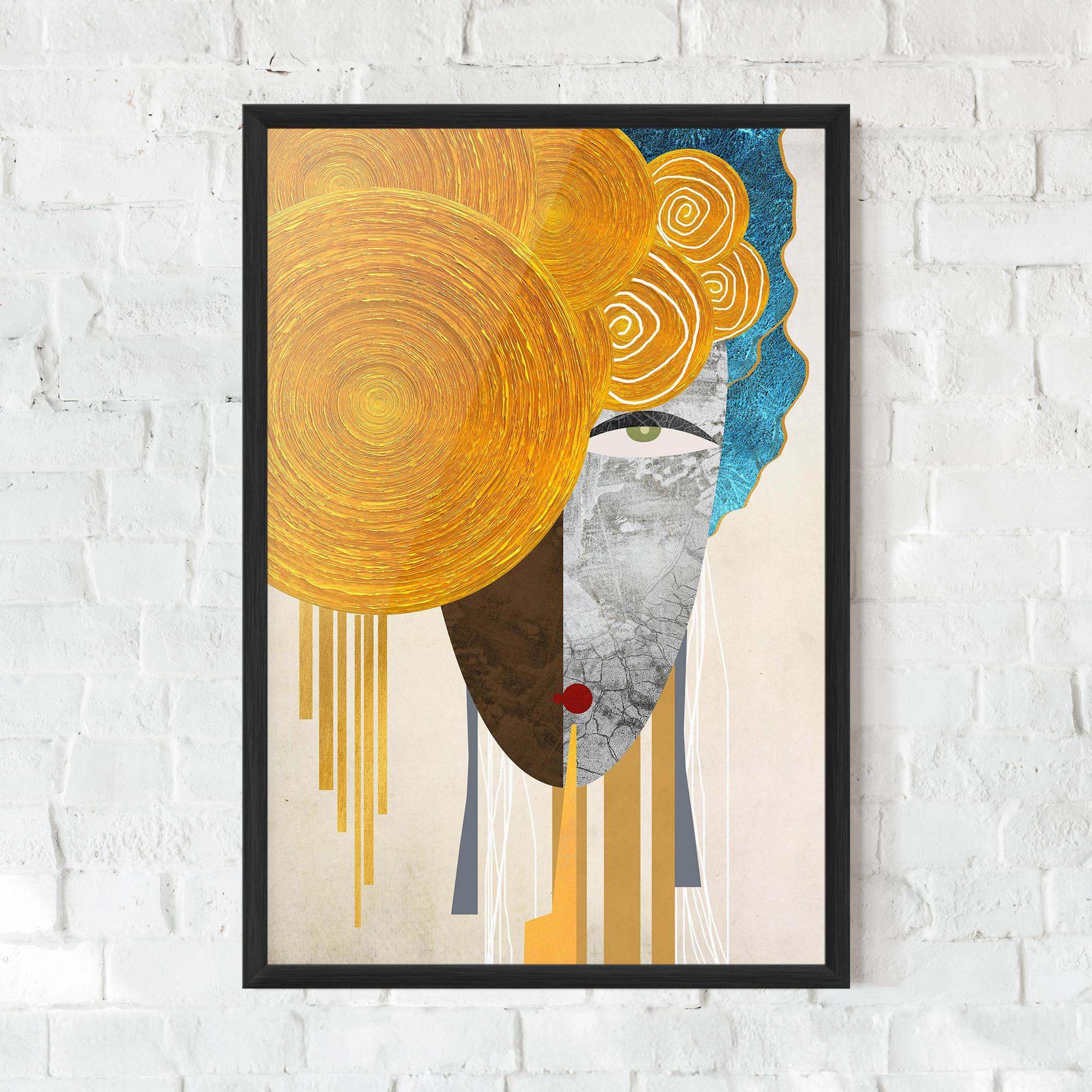 Poster Înrămat Abstract Grey Face 1 mockup 0